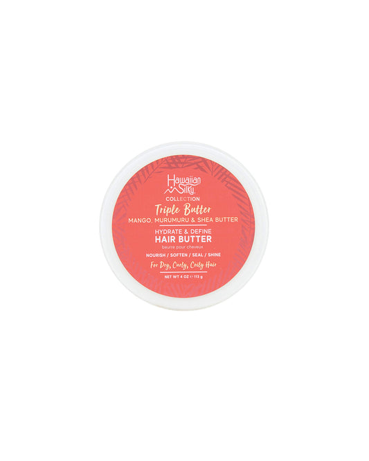 Salmon Hawaiian Silky Mango Murumuru & Shea Butter Hair Butter, 4 fl oz - Nourish, Soften, Seal & Shine