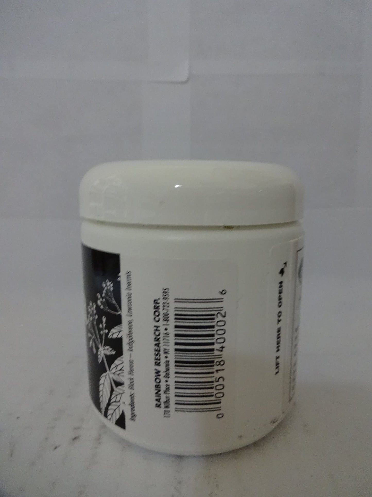 Light Slate Gray Rainbow Research Henna Hair Color and Conditioner, Persian Black Deep Ebony, 4 Ounce
