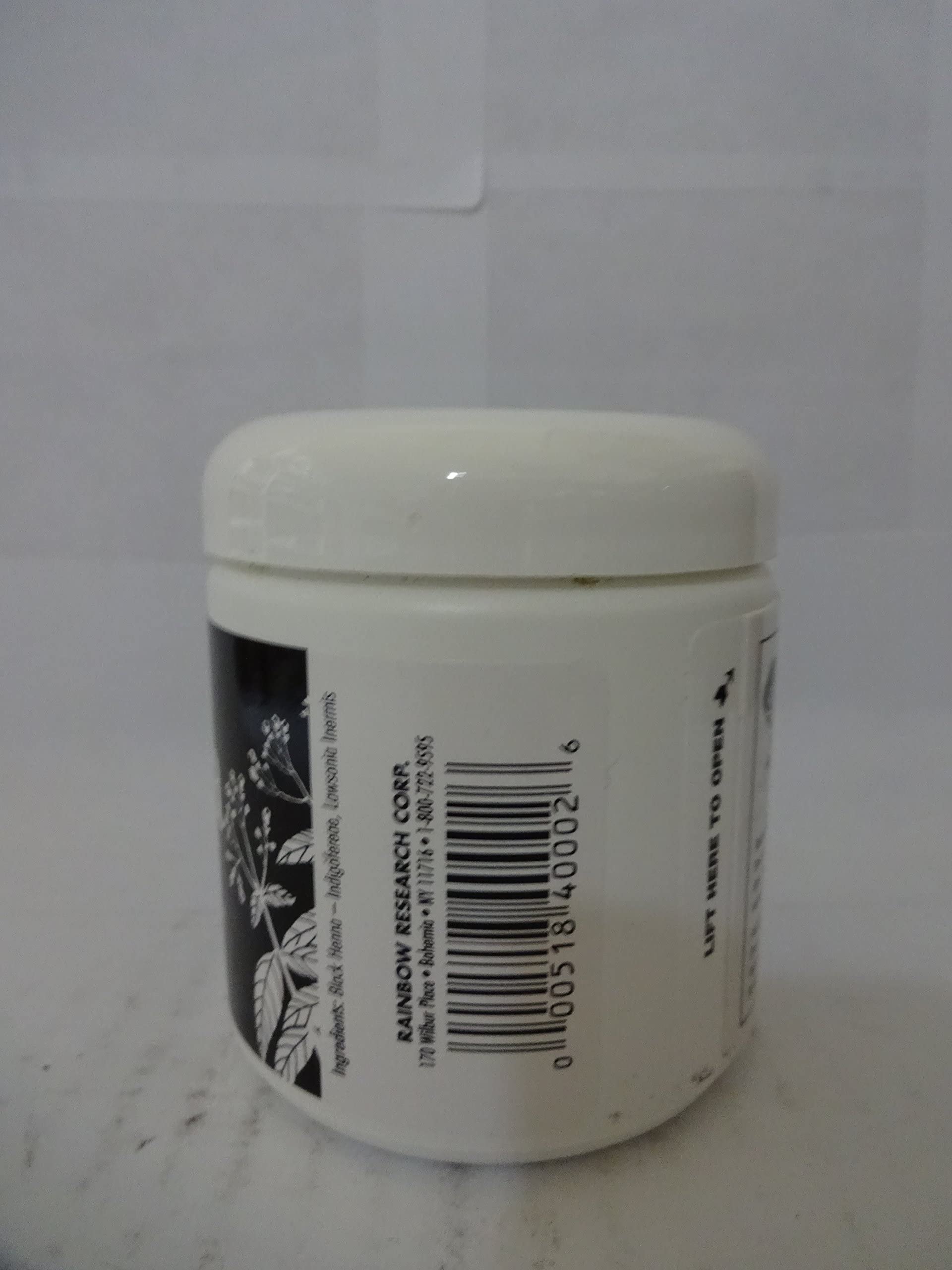 Light Slate Gray Rainbow Research Henna Hair Color and Conditioner, Persian Black Deep Ebony, 4 Ounce