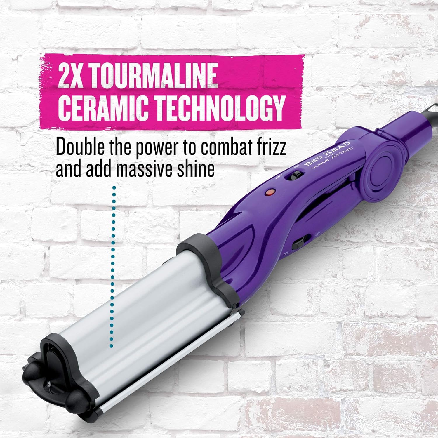White Smoke Bed Head Wave Artist Deep Waver | Combat Frizz, Get Long Lasting Results, & Add Massive Shine for Beachy Waves | With Tourmaline Ceramic Technology (Purple)