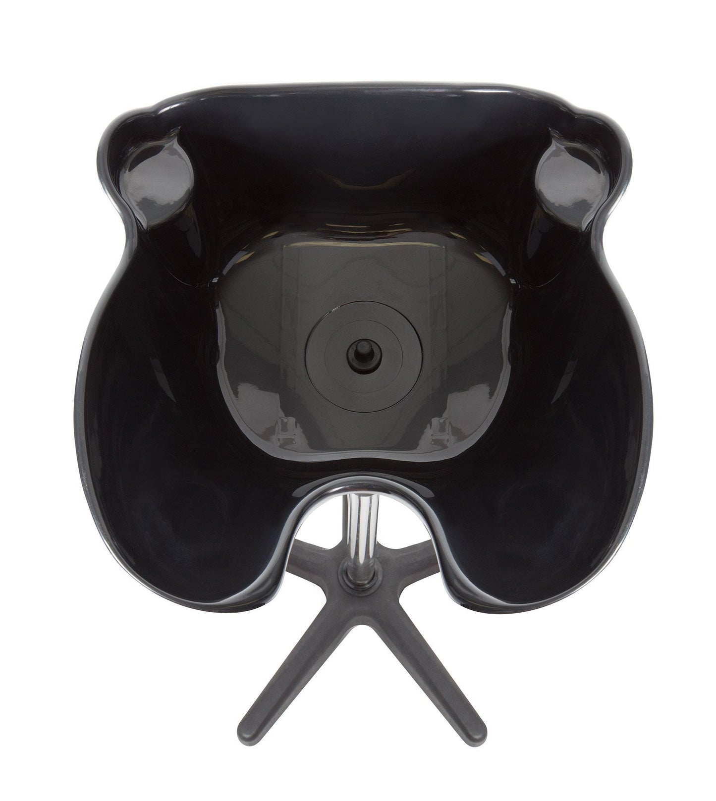 White Smoke Saloniture Portable Salon Deep Basin Shampoo Sink with Drain - Black - Adjustable Height