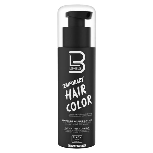Dark Slate Gray L3 - Temporary Beard Color - Full Beard in Minutes - Easy to Apply and No Mixing Required - Level 3 Natural Looking Black Dye
