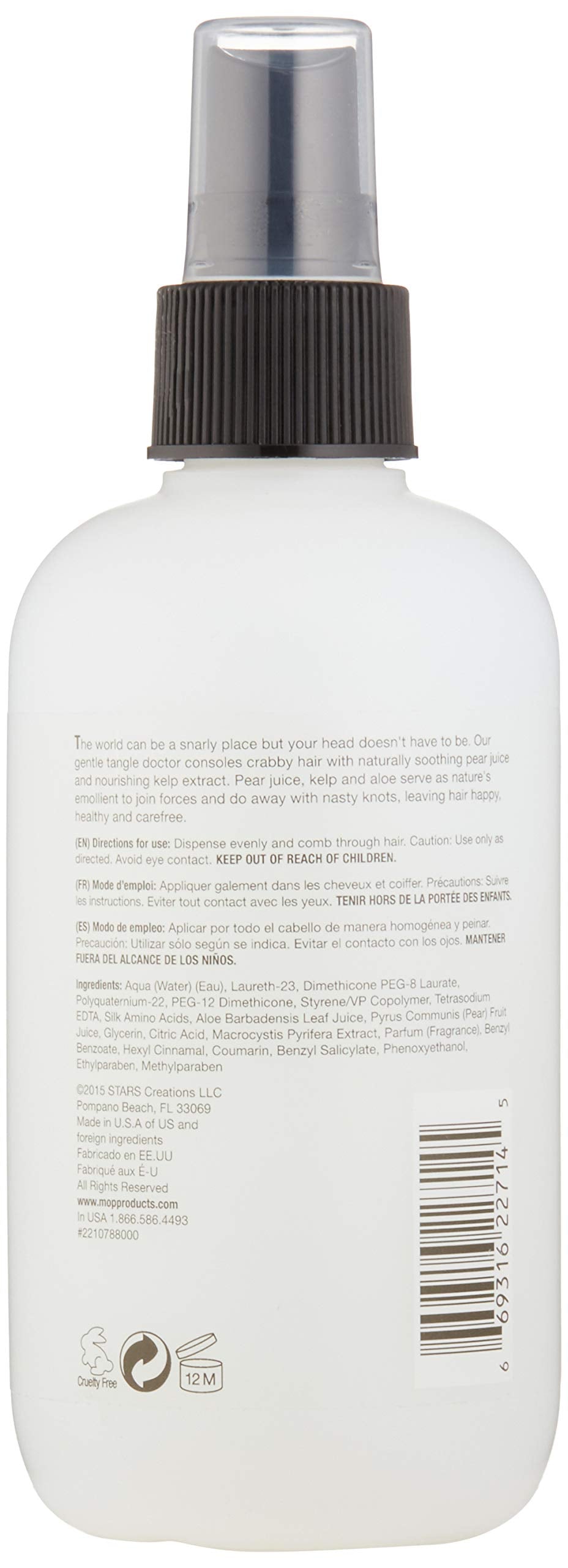 Lavender MOP Pear Detangler For Smooth, Soft & Tangle-Free Hair, 8.45 Fl Oz., Moisturizing For Sensitive Scalps