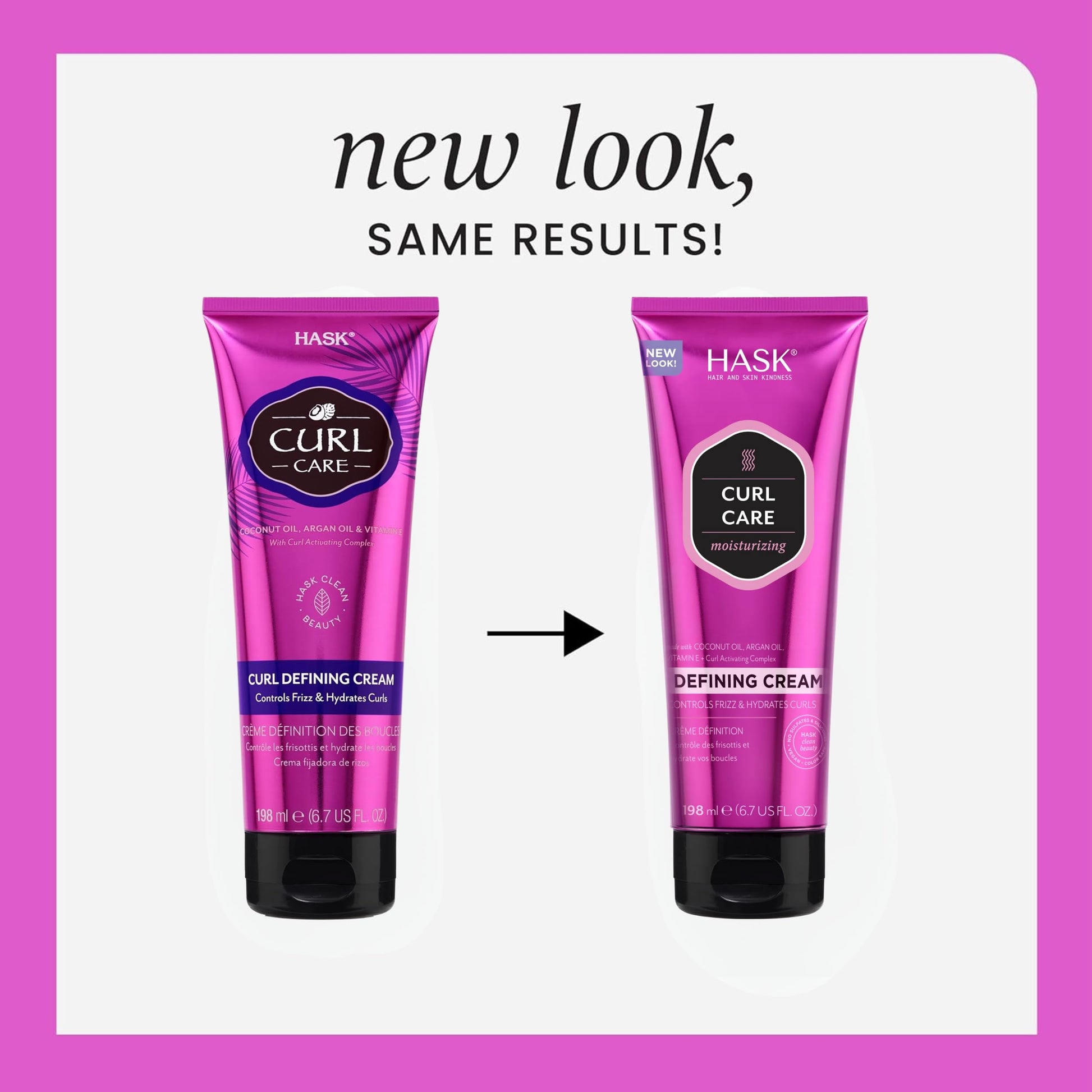 White Smoke HASK Hair Cream - Curl Care Defining Cream 2 Piece Bundle, vegan, cruelty-free, color safe, free from gluten, sulfates, and parabens