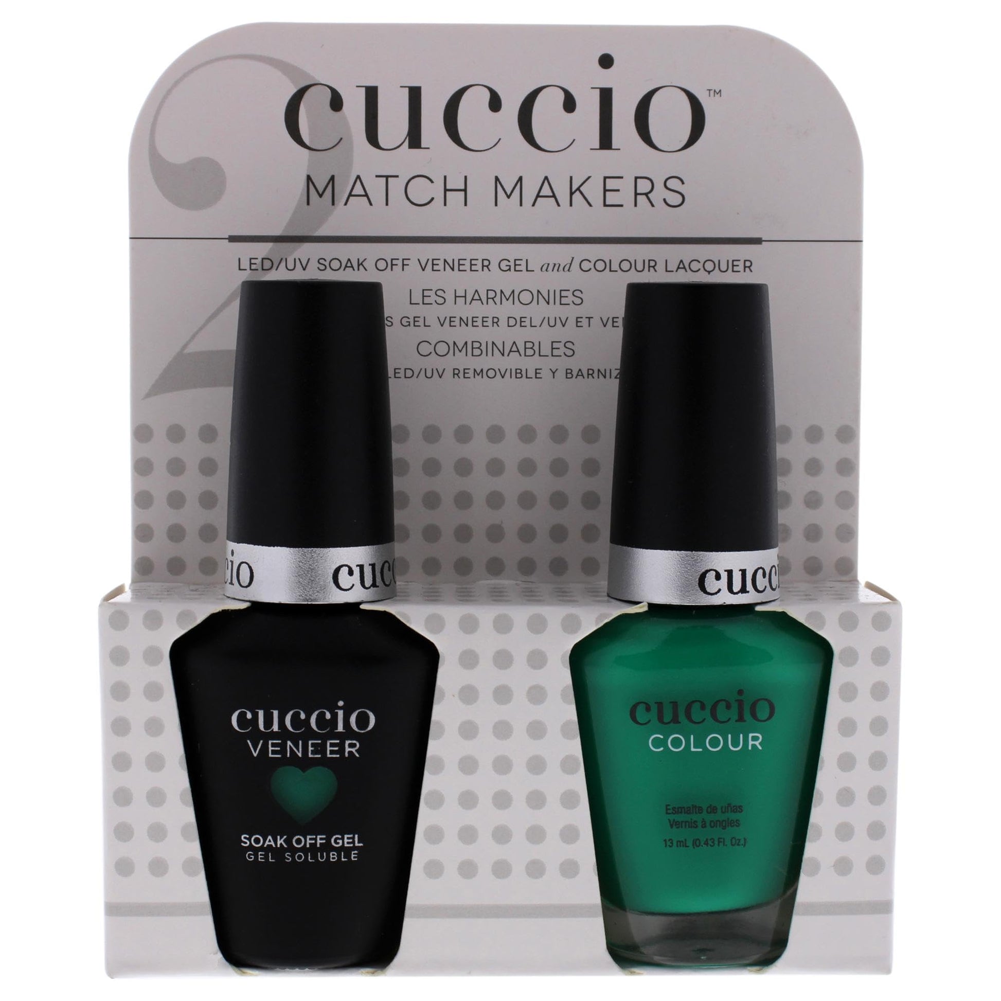 Black Cuccio Matchmaker - Colour Nail Lacquer & Veneer Gel Polish - For Manicures & Pedicures, Full Coverage - Long Lasting, High Shine - Cruelty, Formaldehyde & Toluene Free - 2 pc, Make A Difference - BLUE (I0098317)