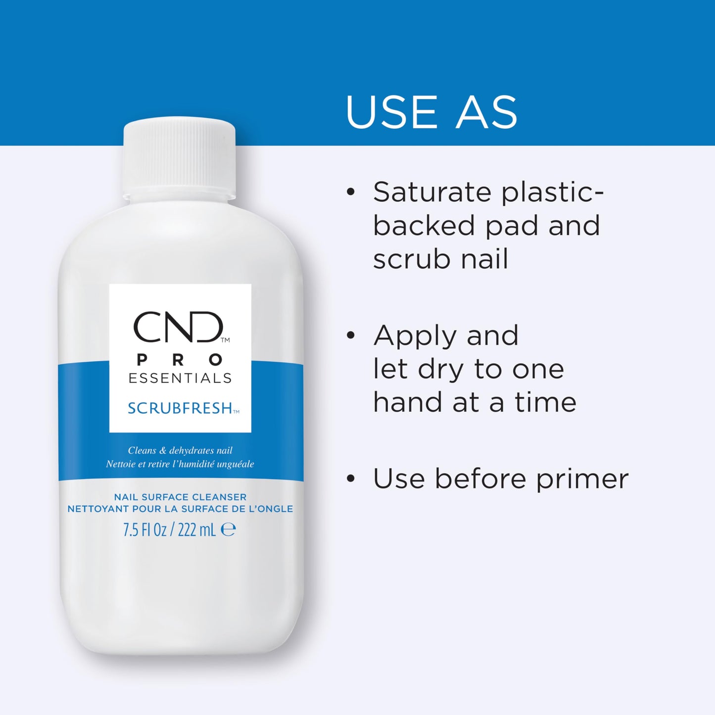 White Smoke CND SCRUBFRESH Nail Surface Cleaner (Packaging May Vary), 32 fl oz