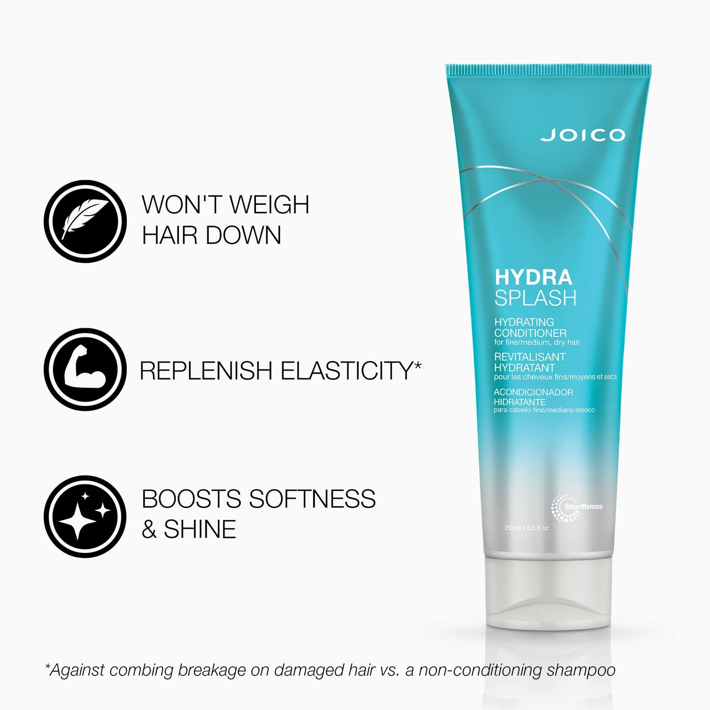 White Smoke Joico HydraSplash Hydrating Shampoo for fine hair Set