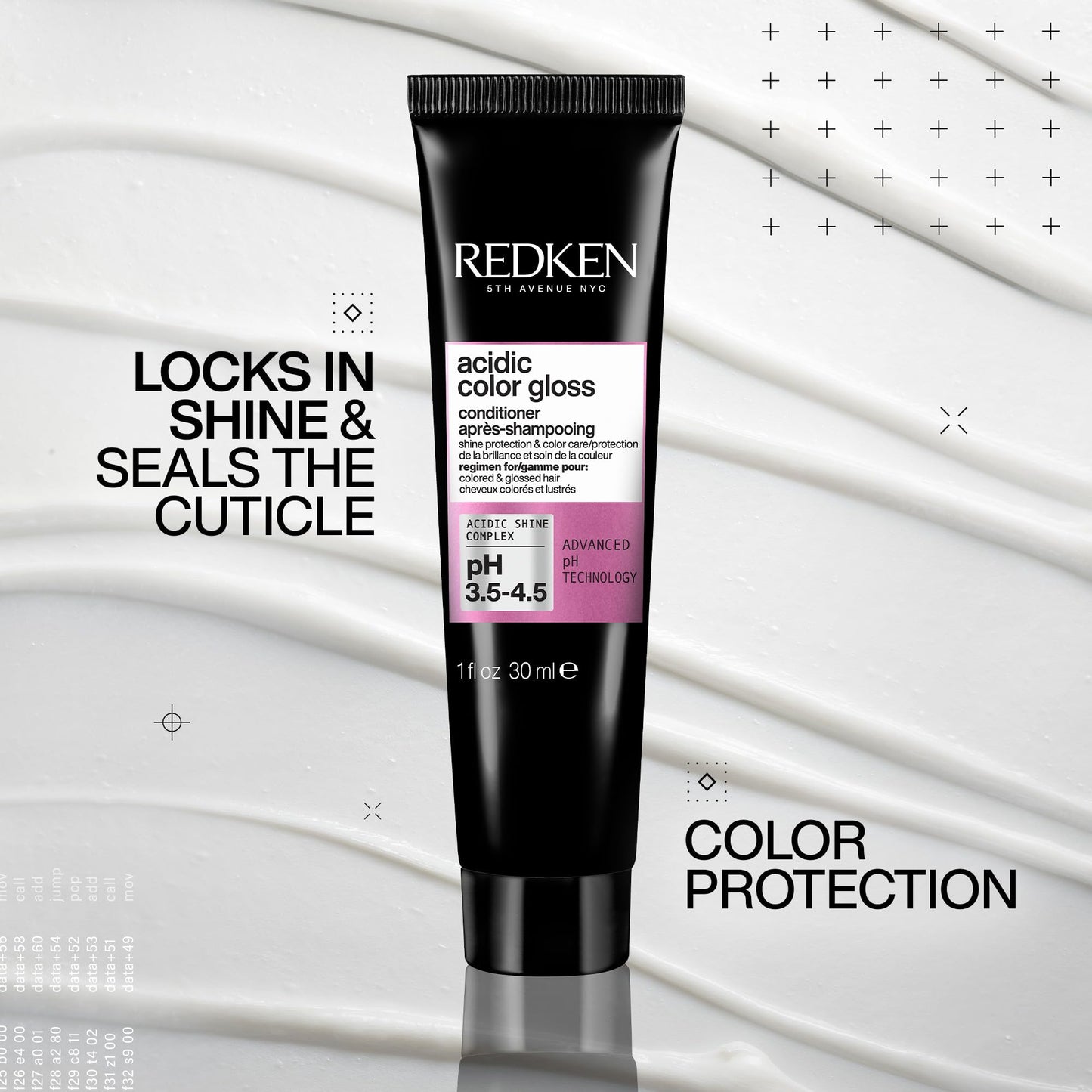 Lavender Redken Acidic Color Gloss Conditioner - Protects Vibrancy, Salon-Grade Hair Shine, For Color-Treated Hair, 1 Fl Oz
