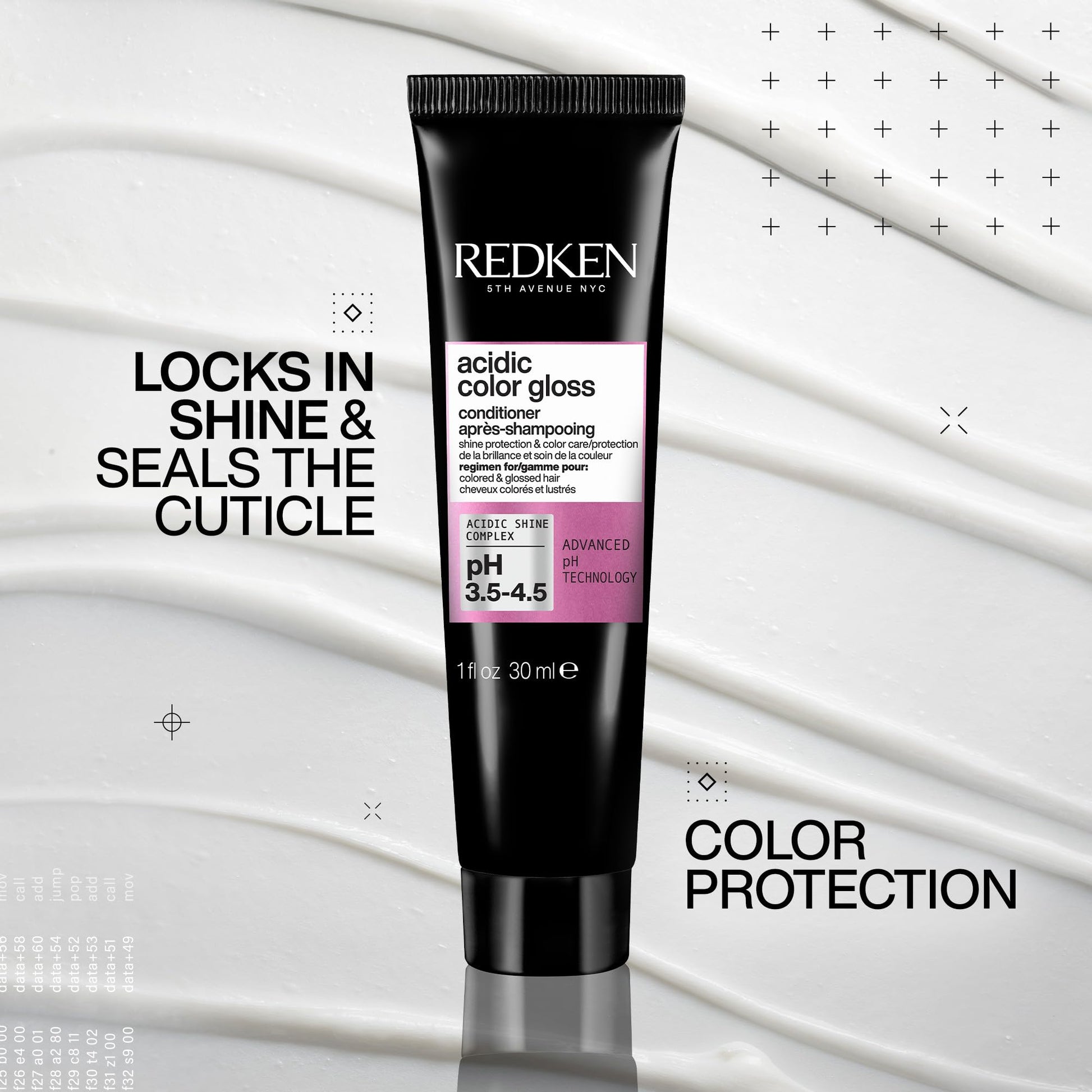 Lavender Redken Acidic Color Gloss Conditioner - Protects Vibrancy, Salon-Grade Hair Shine, For Color-Treated Hair, 1 Fl Oz