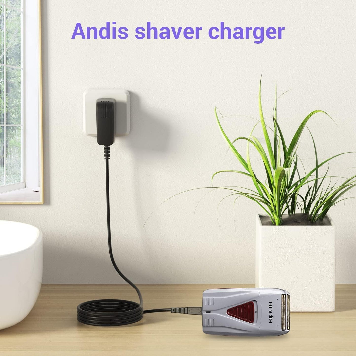Antique White Xxszhy 5V 1A Adapter for Andis Shaver Charger Power Cord, Replacement Andis Charger Compatible with 17150 17165 TS-1 TS-2 Foil Shaver