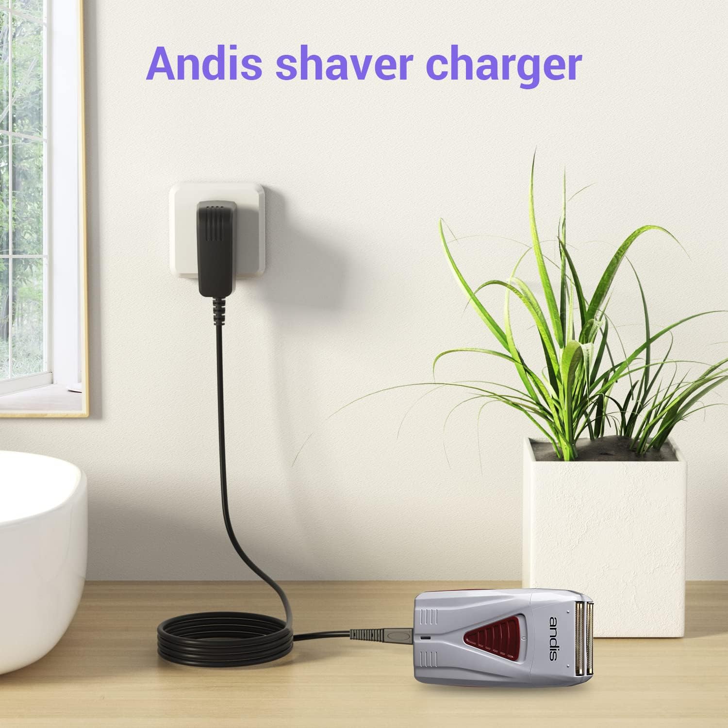 Antique White Xxszhy 5V 1A Adapter for Andis Shaver Charger Power Cord, Replacement Andis Charger Compatible with 17150 17165 TS-1 TS-2 Foil Shaver