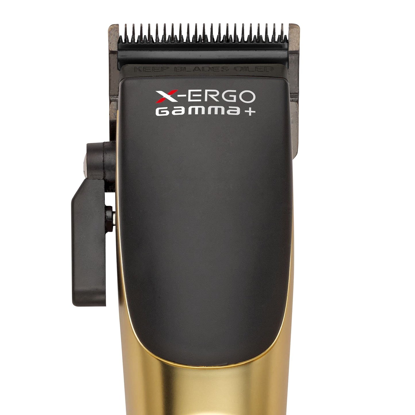 Dark Slate Gray GAMMA+ X-Ergo Professional Cordless Hair Clipper 9V Microchipped Magnetic Motor, 3 Custom Lids in Matte Chrome, Gold, Rose Gold