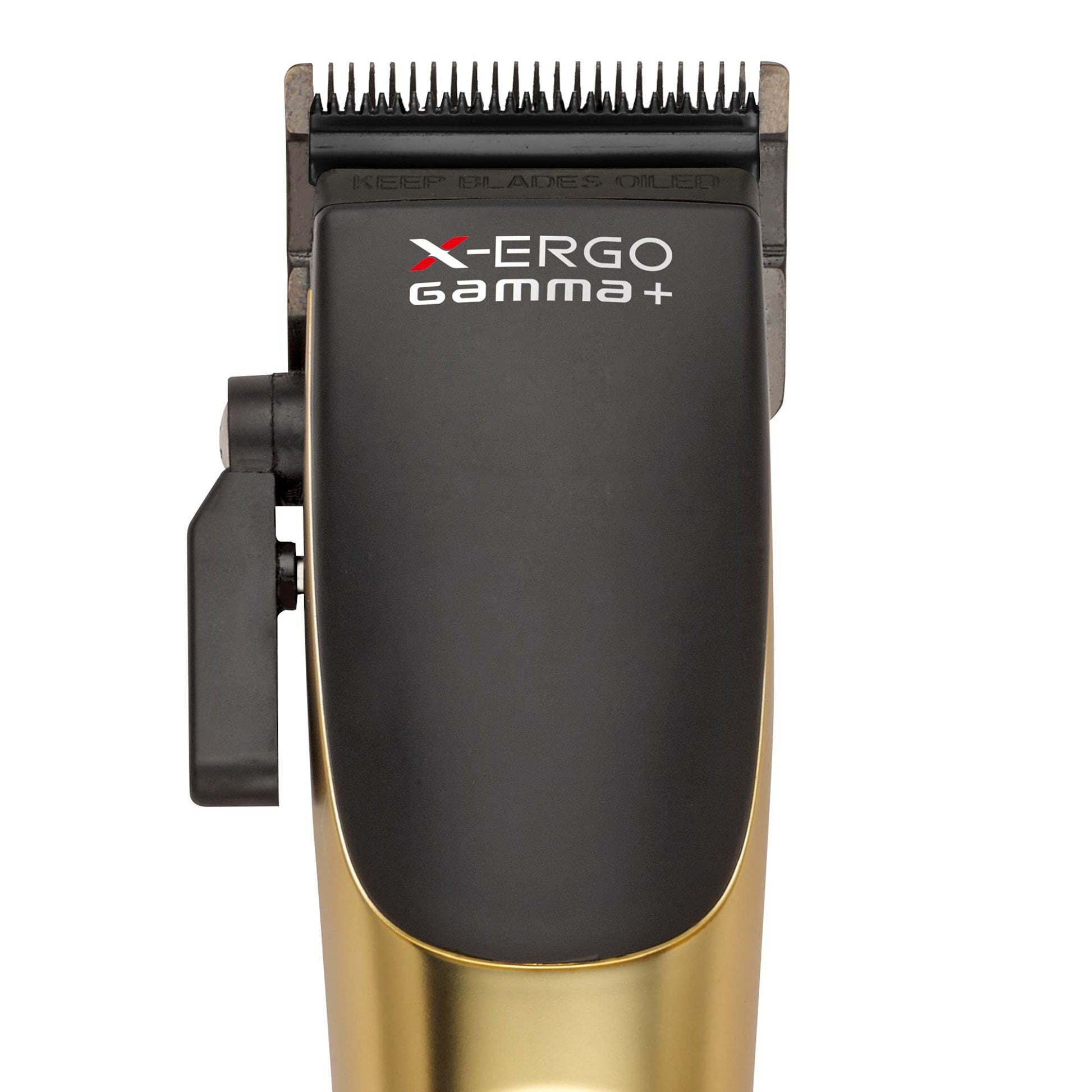 Dark Slate Gray GAMMA+ X-Ergo Professional Cordless Hair Clipper 9V Microchipped Magnetic Motor, 3 Custom Lids in Matte Chrome, Gold, Rose Gold