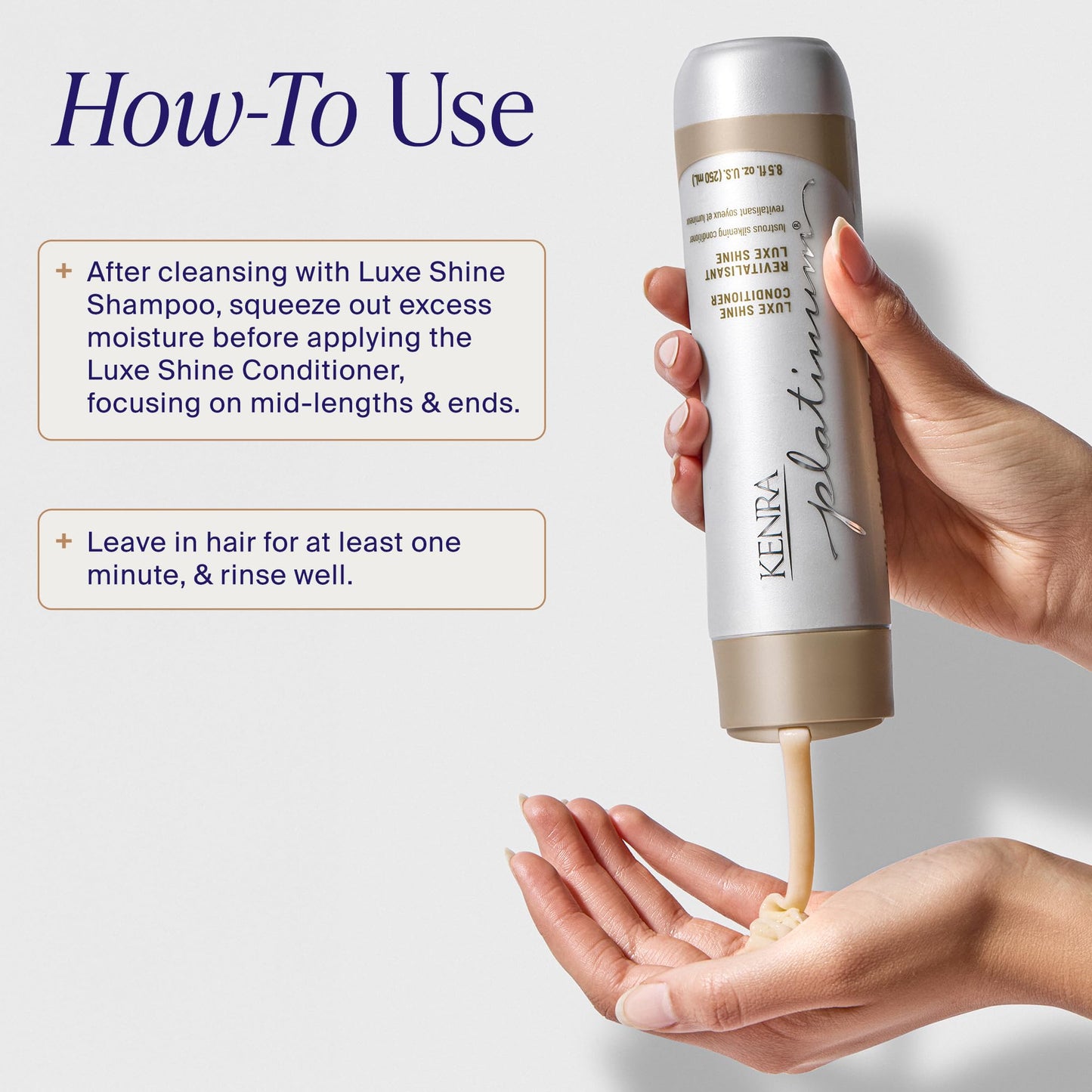 Lavender Kenra Platinum Luxe Shine Conditioner | High Shine | Smoothing Conditioner for Frizzy Hair | For Dull Hair | Sulfate Free | Color Safe 33.8oz