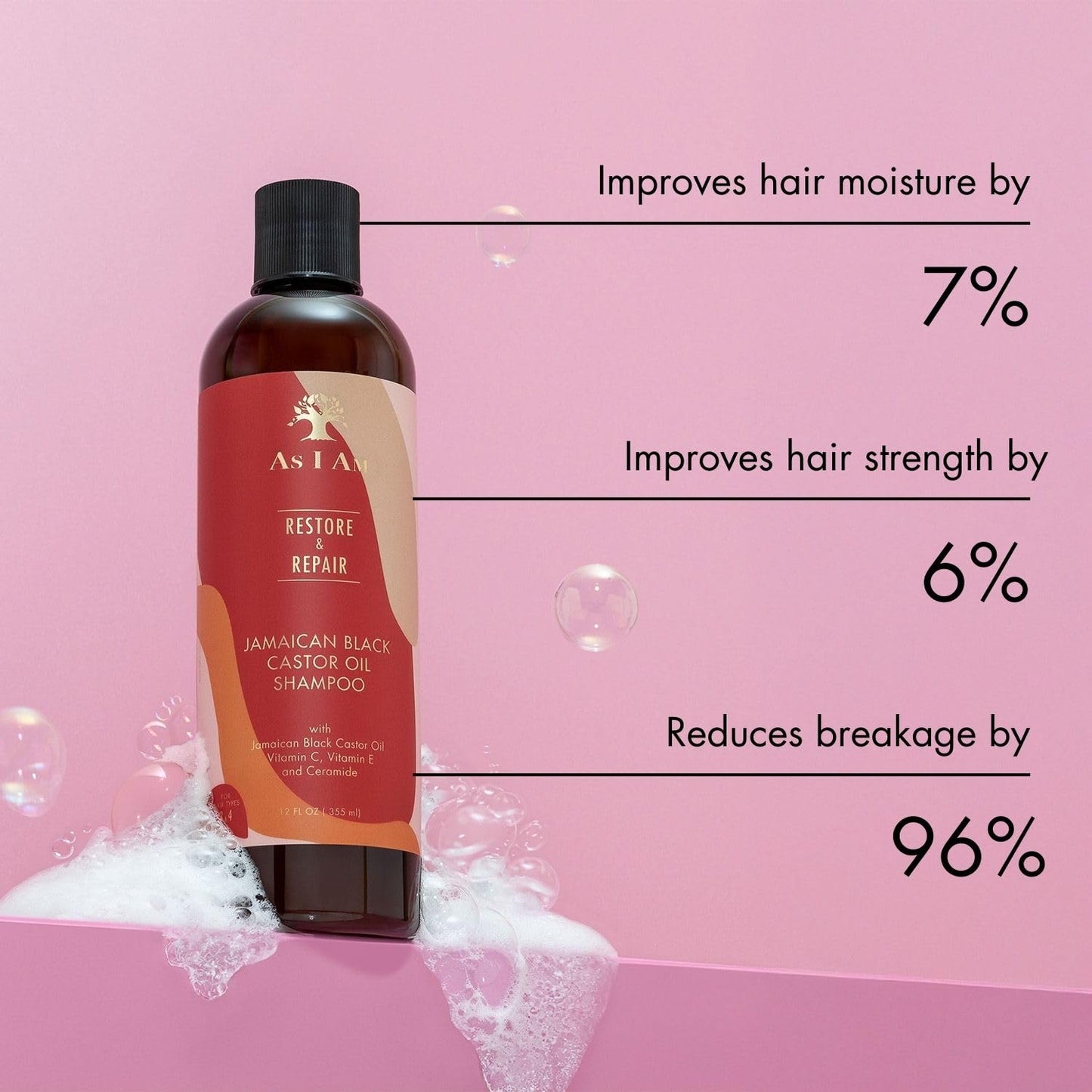 Plum As I Am Jamaican Black Castor Oil Shampoo, 355ml