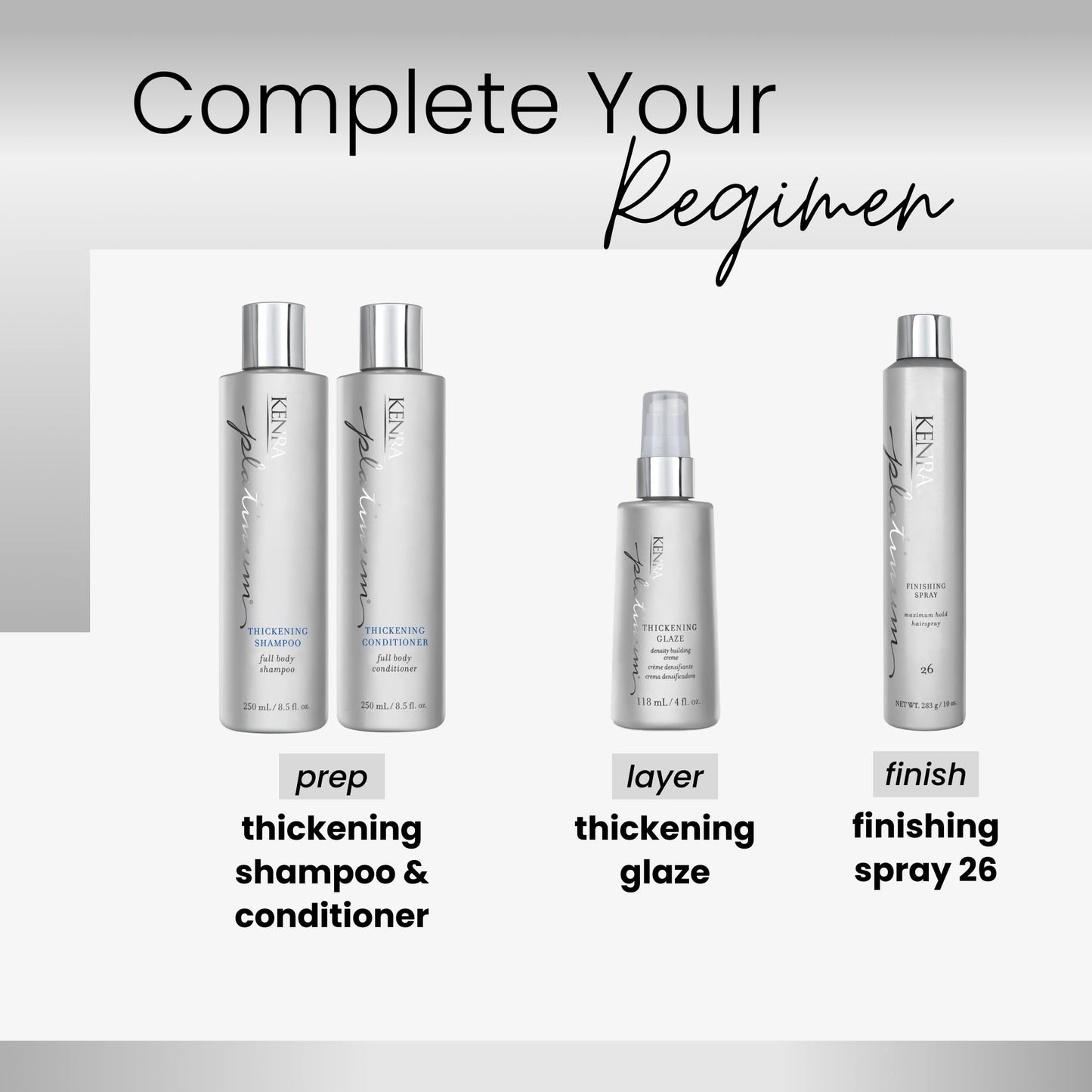 White Smoke Kenra Professional Platinum Thickening Glaze | Volumizing Styler | Adds Fullness & Body | Lightweight Conditioning | Density Building For Thick, Healthy-Looking Styles | All Hair Types | 4 fl. Oz