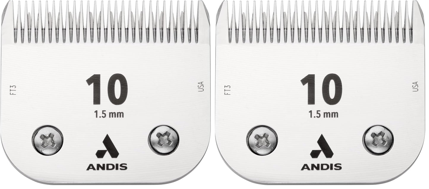 Lavender Andis – 64315, Ceramic Edge Detachable Pet Clipper Blade – Carbon-Infused Steel with Sharp Cutting Tech, Runs Cooler & Stays Sharper, Resists Rust & Heat, Size-10 - Fits AG, AGC & BDC Series, Chrome