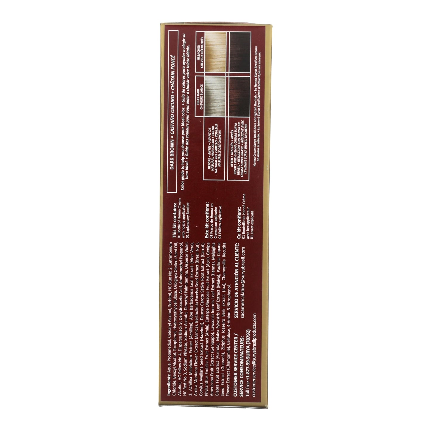 Saddle Brown Surya Brasil Henna Dark Brown Cream - 2.37 Ounce
