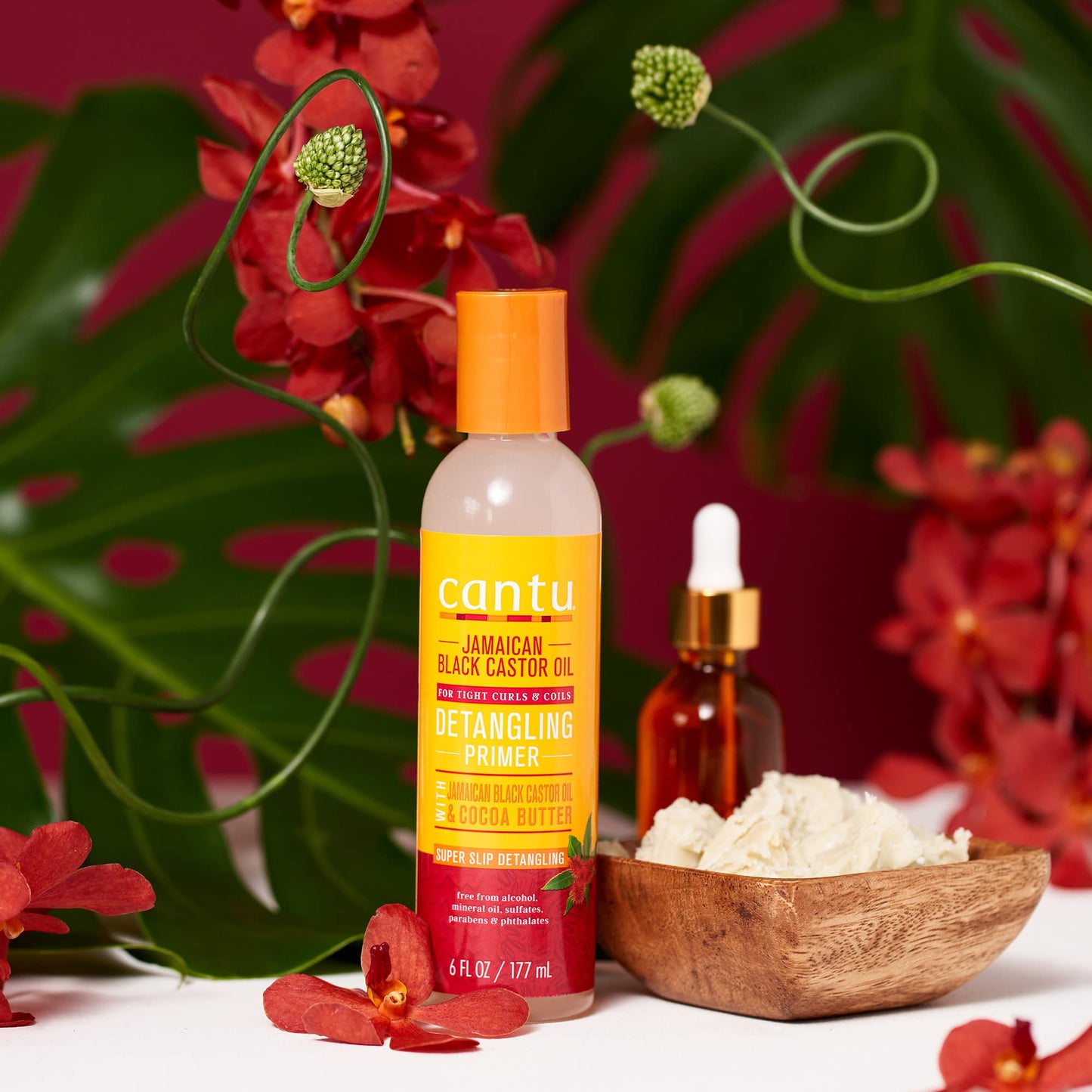 Black Cantu Jamaican Black Castrol Oil Detangling Primer with Cocoa Butter 6 oz