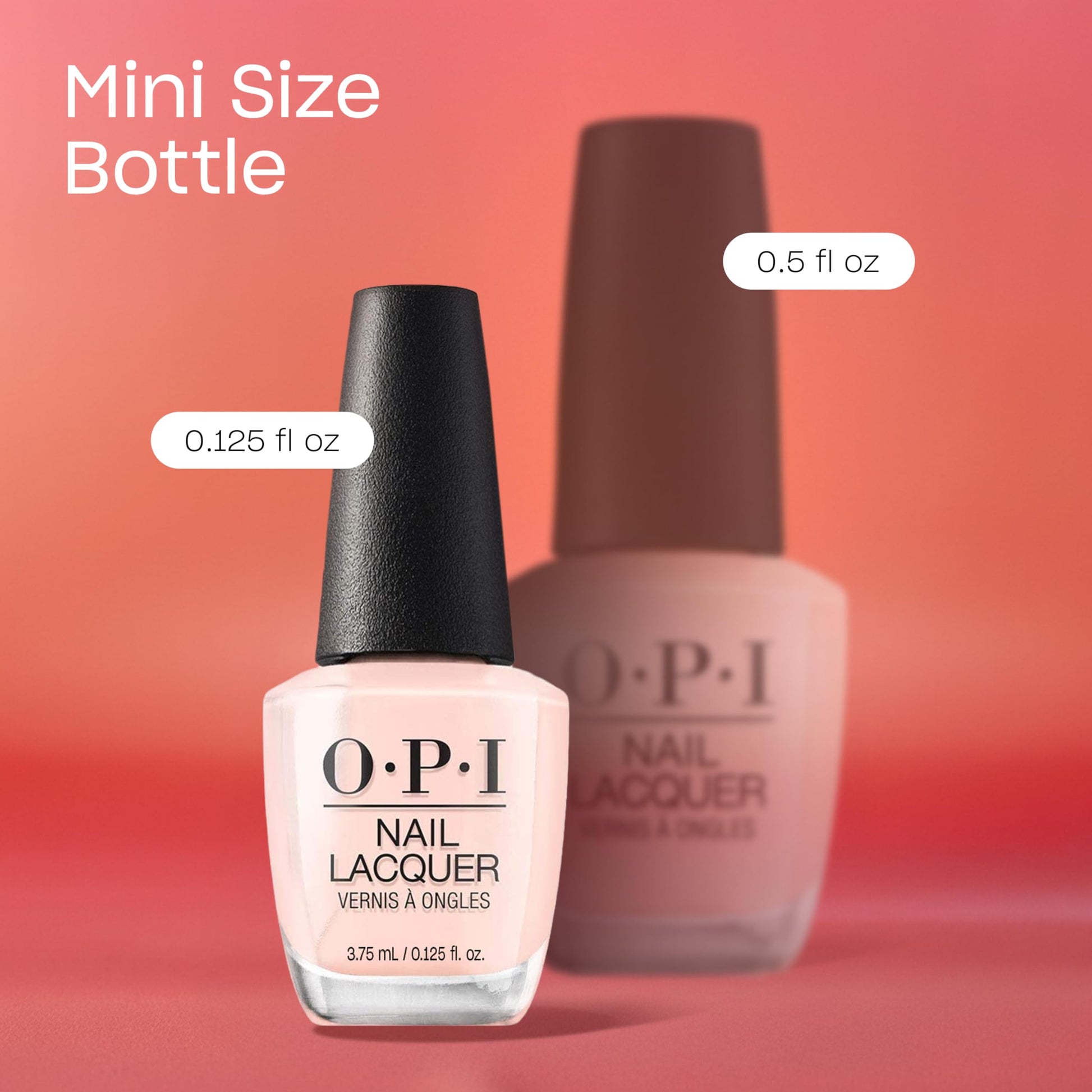 Salmon OPI Nail Lacquer Icons 45th Anniversary 4PC Mini Pack | 4 Crème Iconic Shades, Chip Resistant Nail Polish Gift Set | Funny Bunny, Bubble Bath, Big Apple Red, & Lincoln Park After Dark