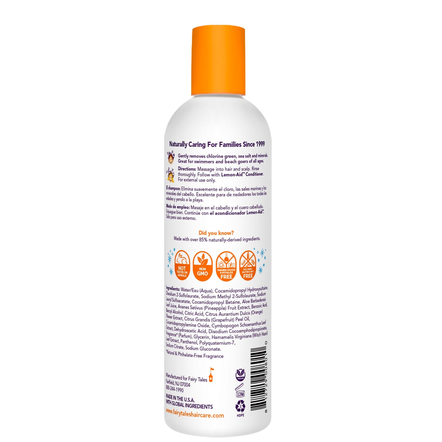 White Smoke Fairy Tales Swim Shampoo for Kids - 12 oz | Made with Natural Ingredients in the USA | Chlorine Removal Swimmer Shampoo for Kids | No Parabens, Sulfates, or Synthetic dyes