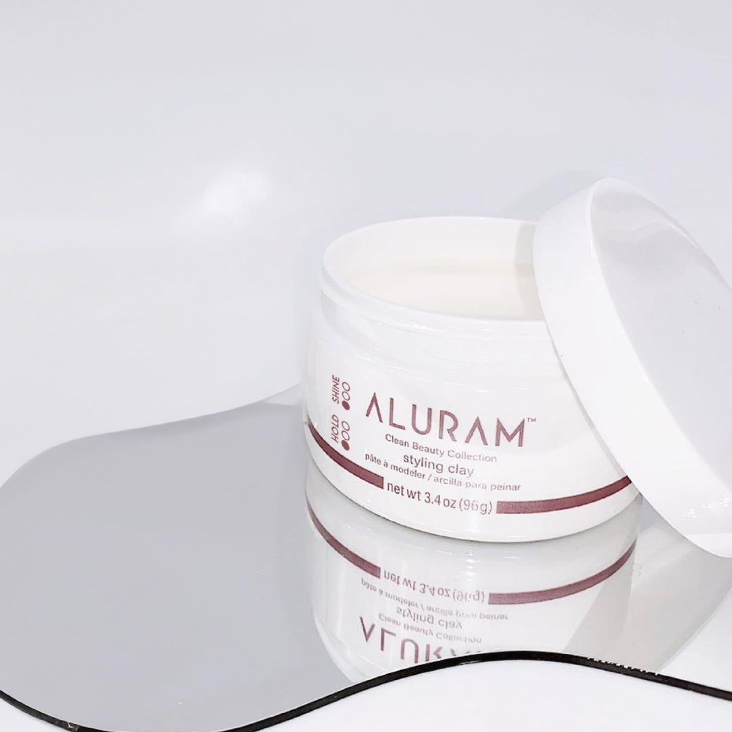 Lavender ALURAM Hair Styling Clay, Soft Satin Finish, Clean Beauty Haircare for All Hair Types, 3.4 Fl Oz
