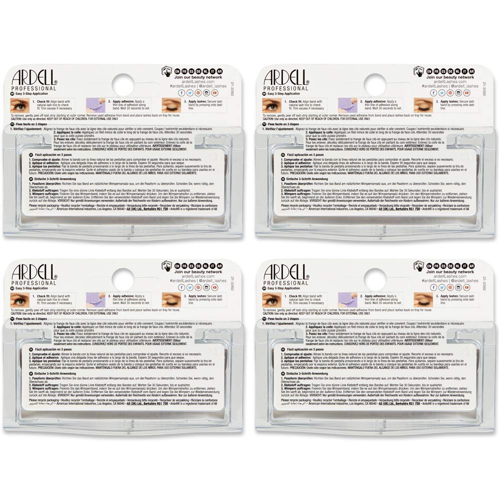 Gray Ardell Lashes 174 - Lightweight, Natural Looking False Eyelashes, Long-Lasting Strip Lash for Everyday Wear, 4 Pack