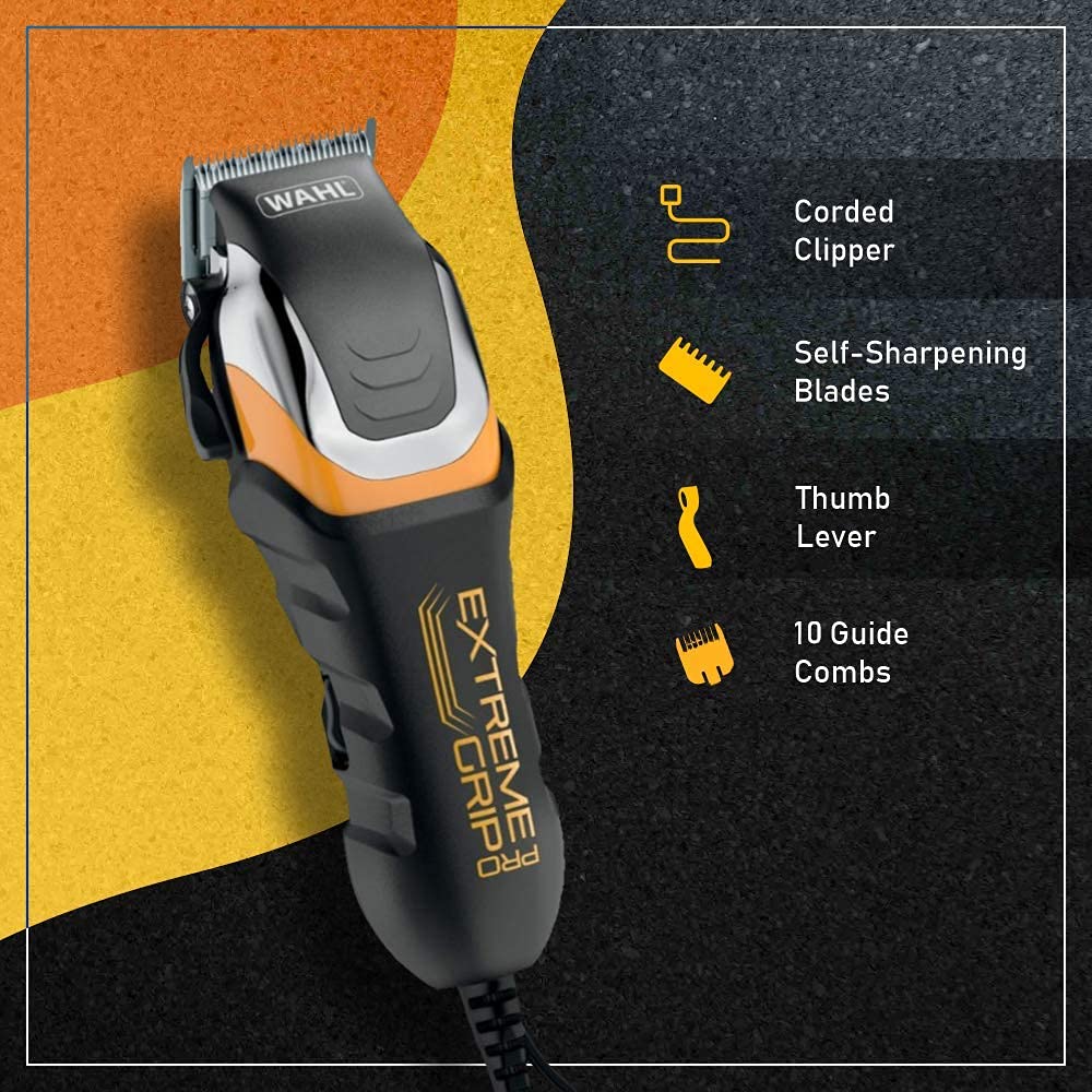 Black Wahl - Extreme Grip Pro Complete 24 Pieces Haircutting Kit