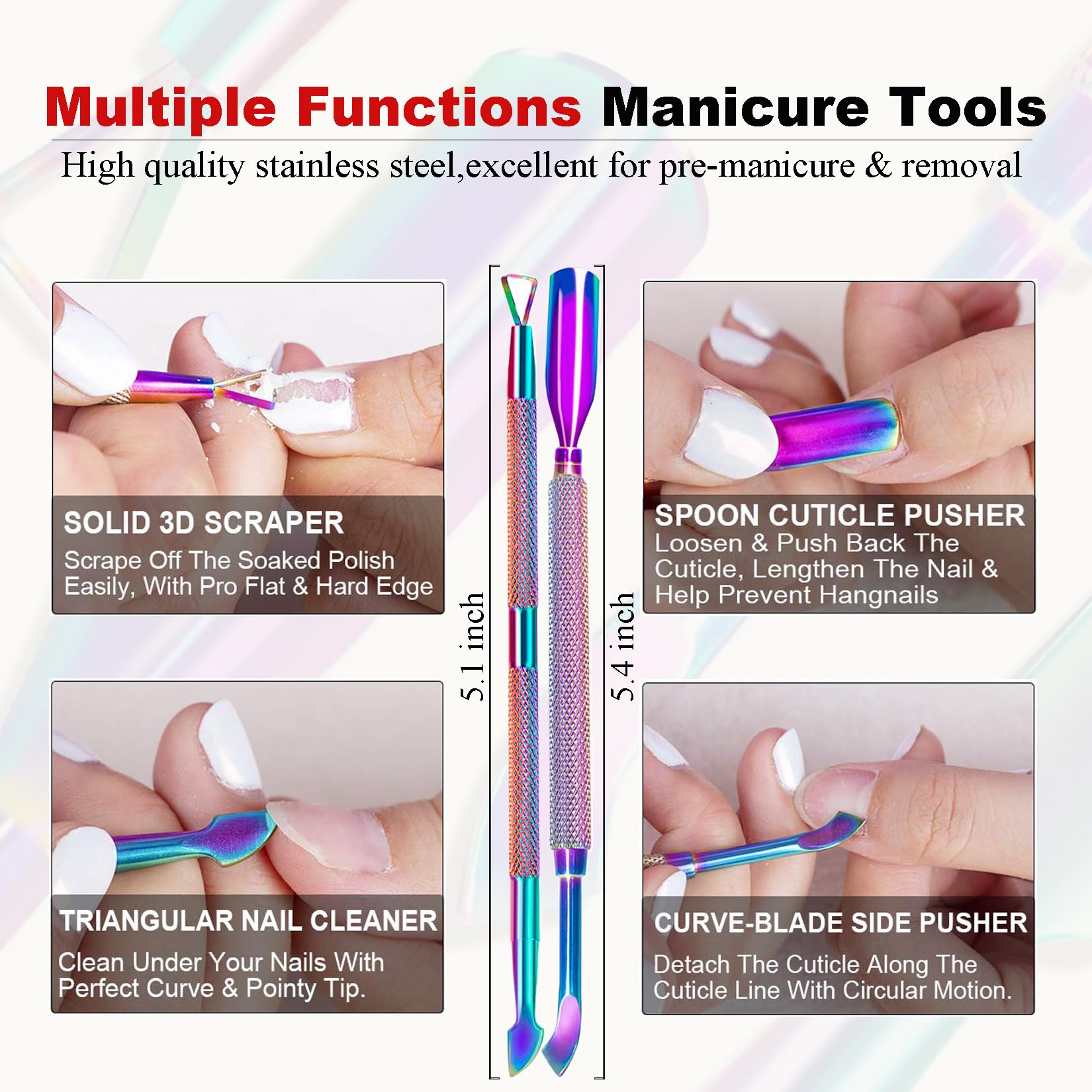 White Smoke Gel Nail Polish Remover, Gel Remover Kit with Liquid Latex for Nails, No Need to Wrap or Soak, Removes Nail Polish in 2-5 Minutes, Acetone Free, Not Damage to Nails, with Manicure Tools