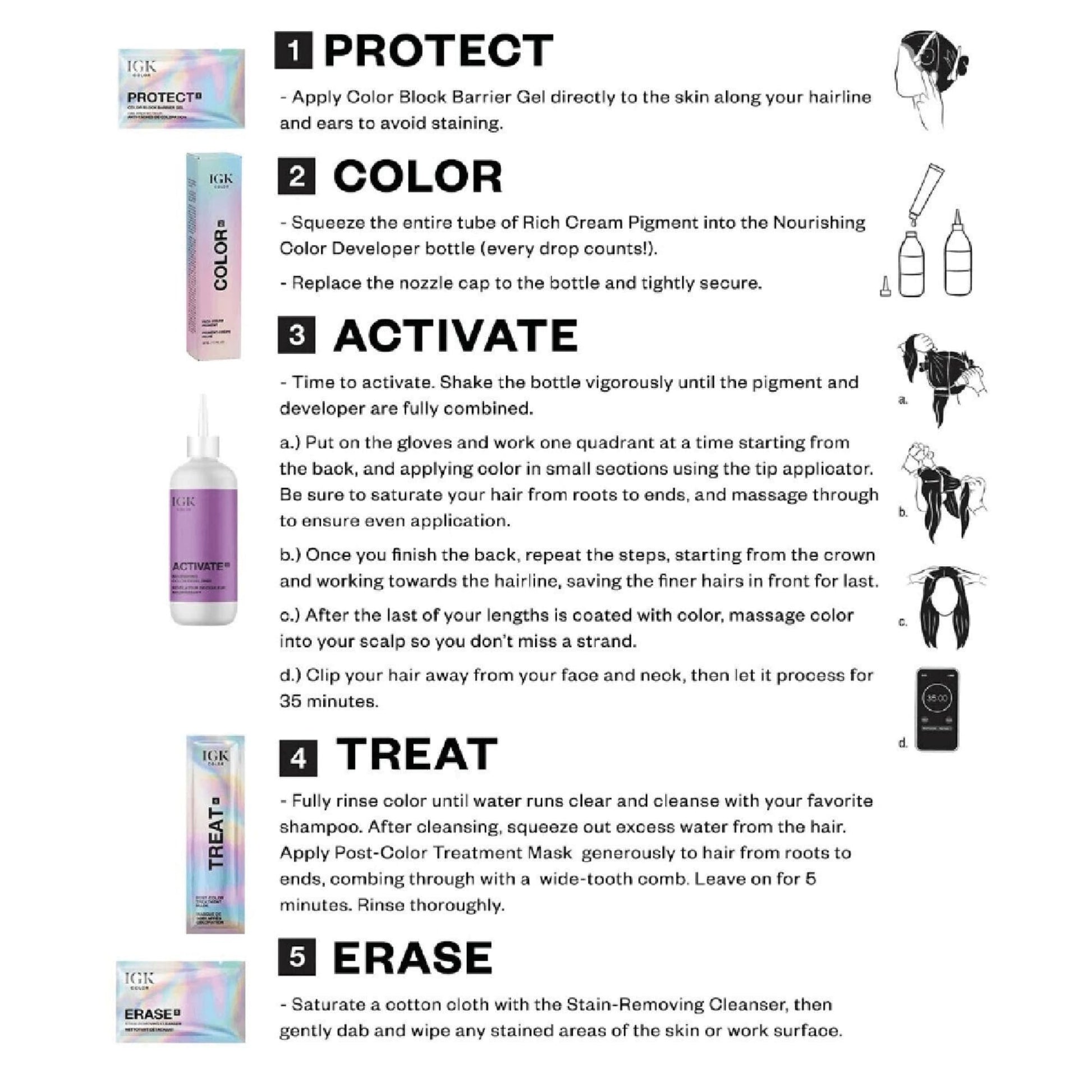 White Smoke IGK Permanent Hair Color Kit | 5N Back To Brown Natural Brown | Salon-Quality Permanent Hair Dye | 100% Gray Hair Coverage | Ammonia-Free Color for Shinier, Softer Hair