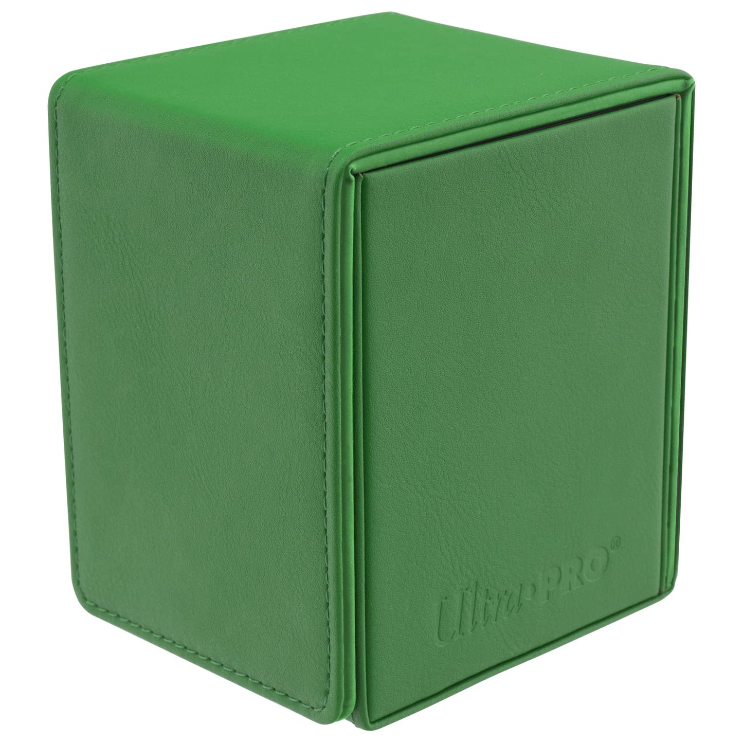 Dim Gray Ultra Pro - Vivid Alcove Flip Card Deck Box (Green) - Stores & Protects Up To 100 Standard Size Collectible Cards, Baseball, Gaming, Sports or Any Standard Size Cards In Collections