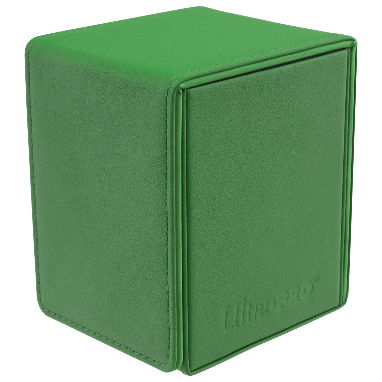 Dim Gray Ultra Pro - Vivid Alcove Flip Card Deck Box (Green) - Stores & Protects Up To 100 Standard Size Collectible Cards, Baseball, Gaming, Sports or Any Standard Size Cards In Collections