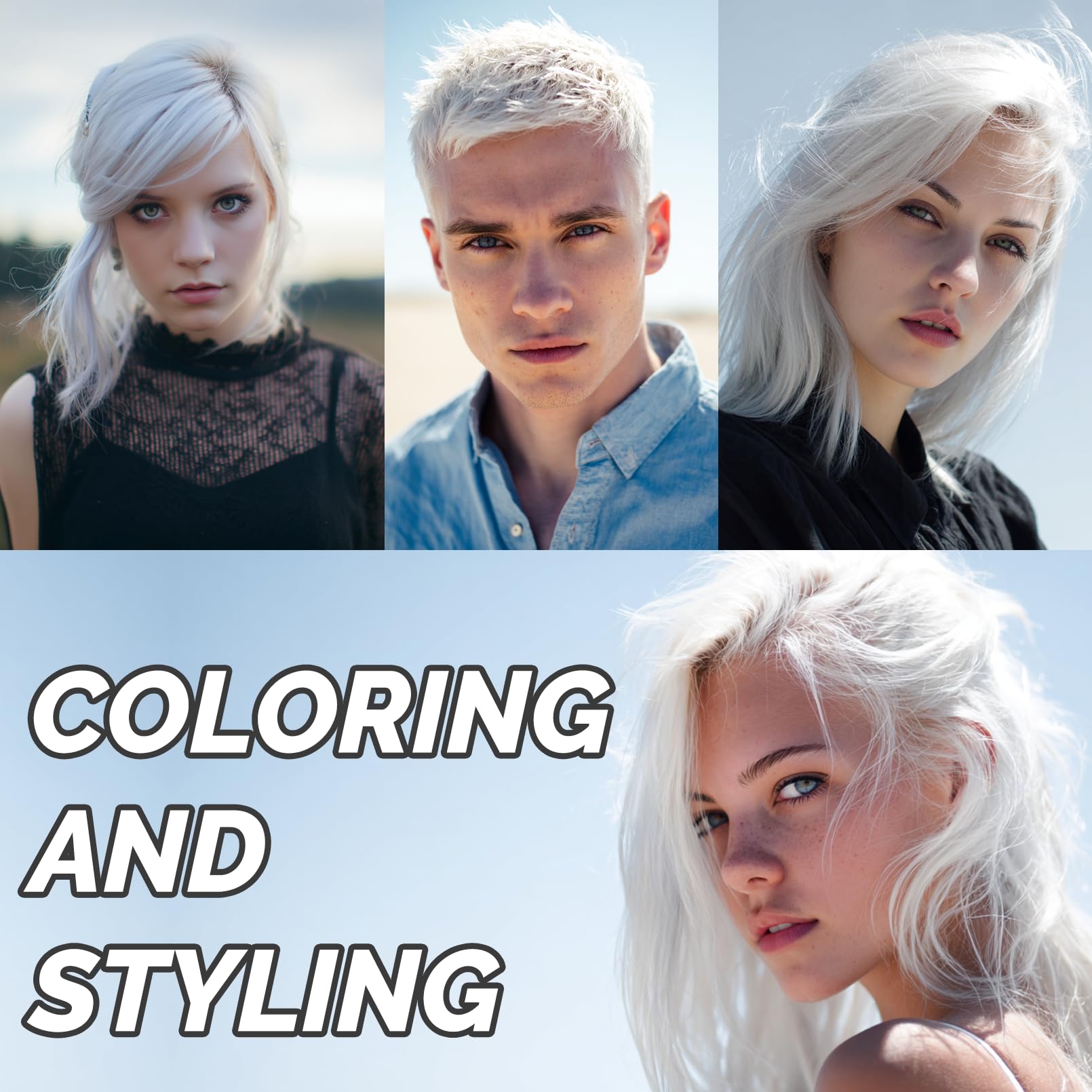 Lavender White Temporary Hair Color Wax - SOVONCARE Washable Hair Dye for Men & Women, All-Day Hold Disposable Hair Styling Clays for Party, Cosplay & Daily 4.23 oz