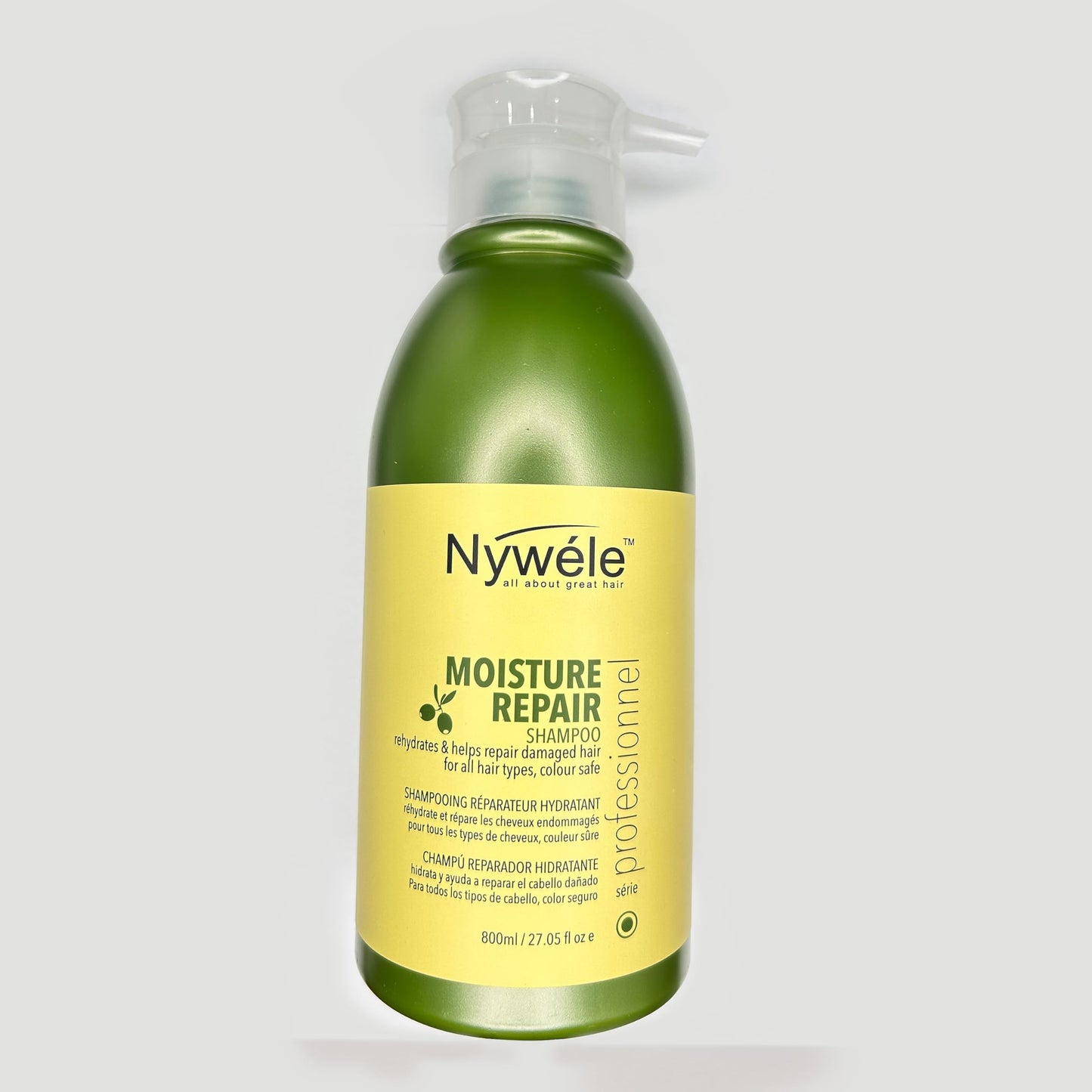 Light Gray Nywele Moisture Repair Shampoo 27 oz (For Chemically damaged hair - Color Save)