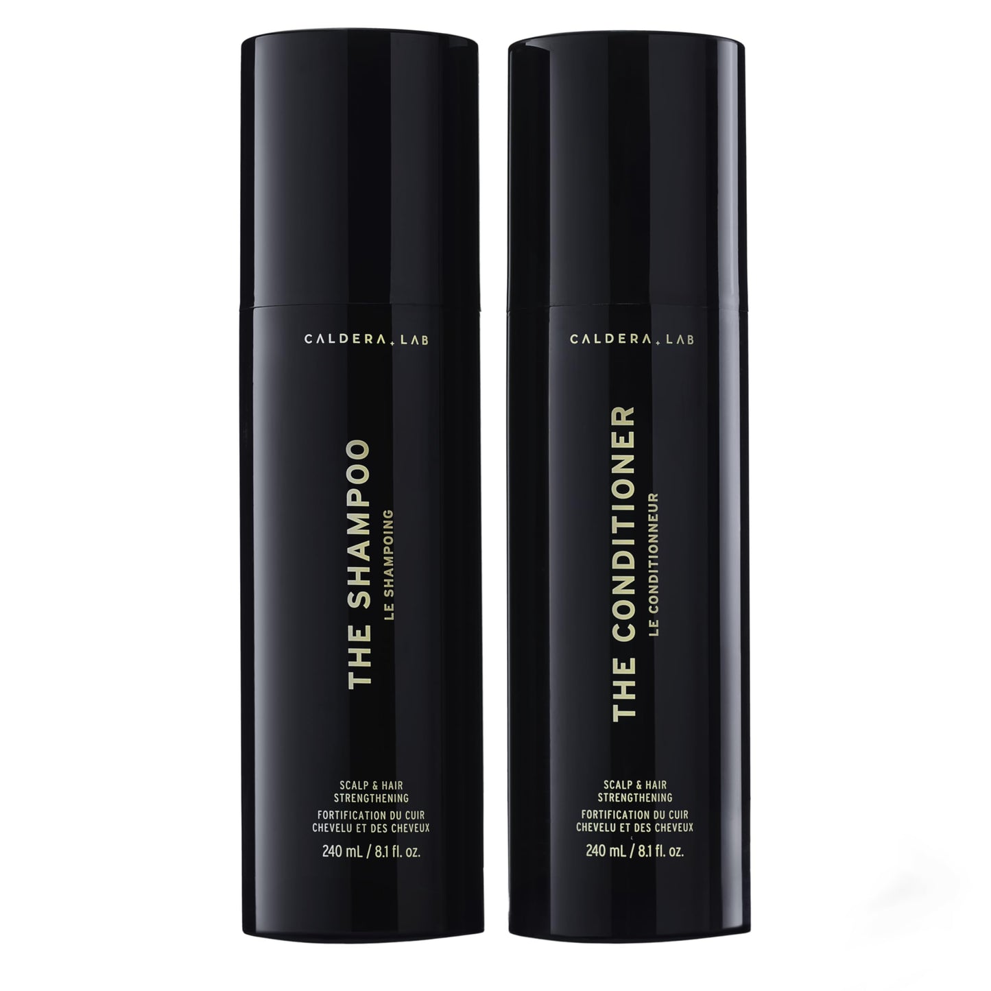Black Caldera + Lab The Shampoo + Conditioner Bundle | Men’s Hair Care Duo for Healthy, Fuller Hair, Sulfate-Free Cleanser & Hydrating Conditioner, Dermatologically Tested - All Hair Types