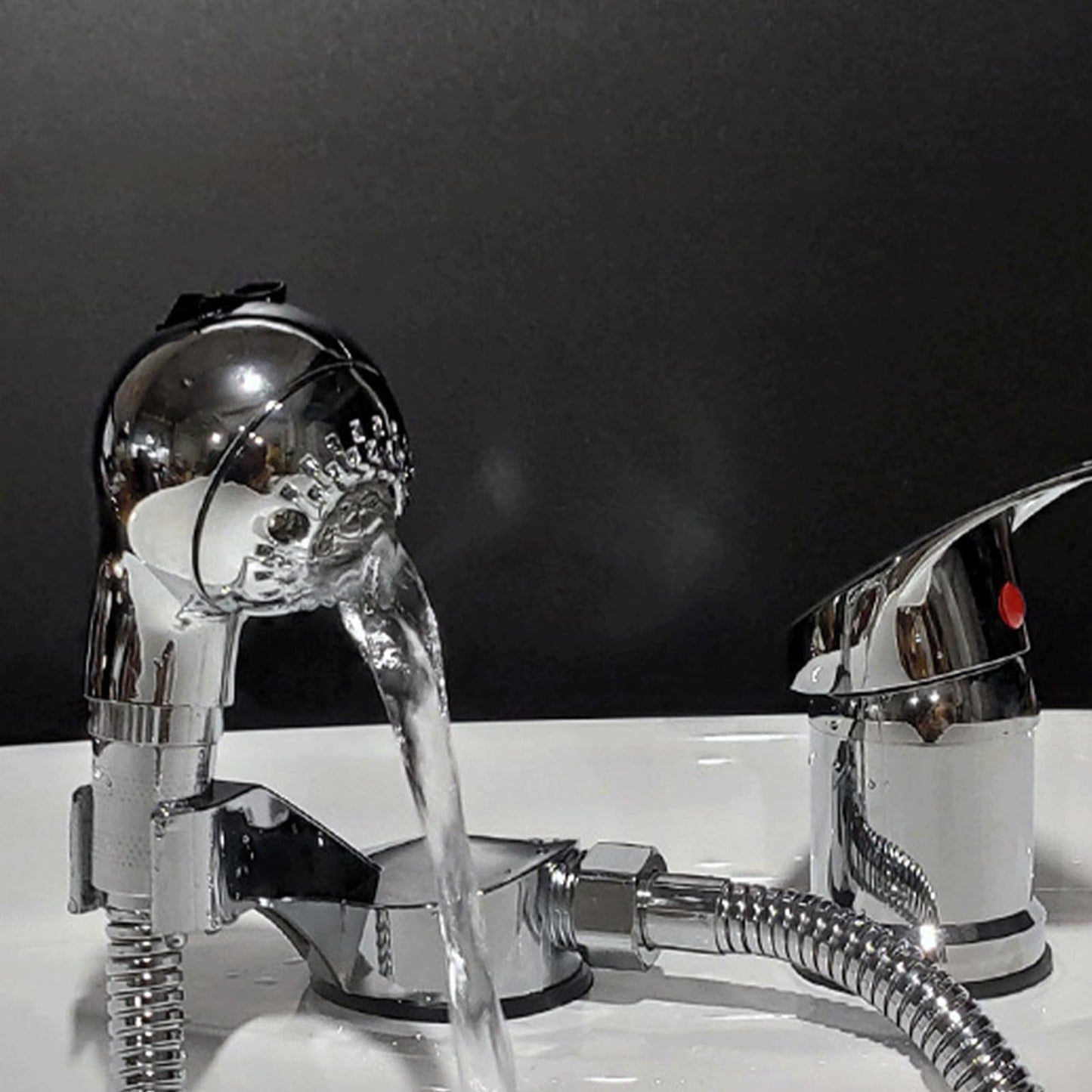 Dark Slate Gray Sink Faucet Sprayer Attachment - Salon Shampoo Bowl Spray Head, Spherical Pedicure Chair Shower Head, Adjustable Hair Washing Handheld Shower Head for Salon & Spa Chairs