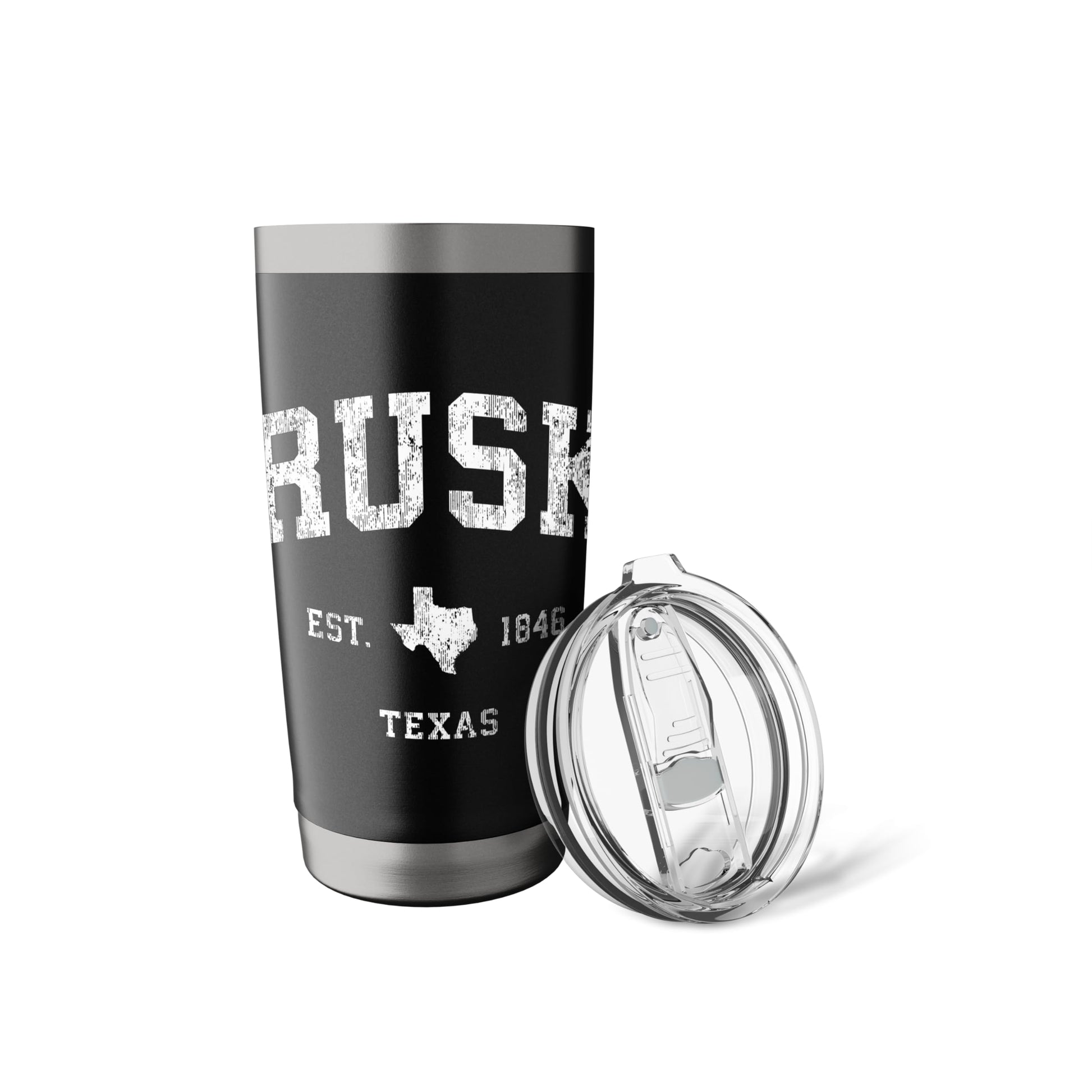 White Smoke Rusk Texas TX Vintage Athletic Sports Design Stainless Steel Insulated Tumbler