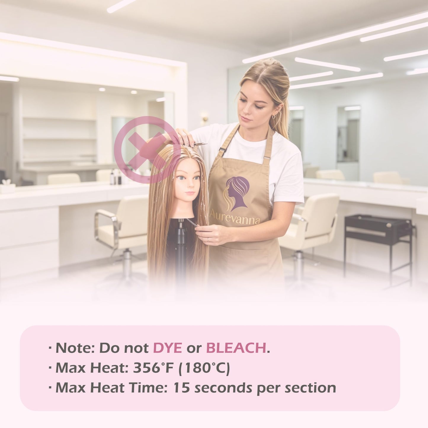 Misty Rose Mannequin Head with 80% Real Hair for Cosmetology, 26-28" Light Brown Hairdresser Training Head with Clamp Holder and Tool (Blonde)