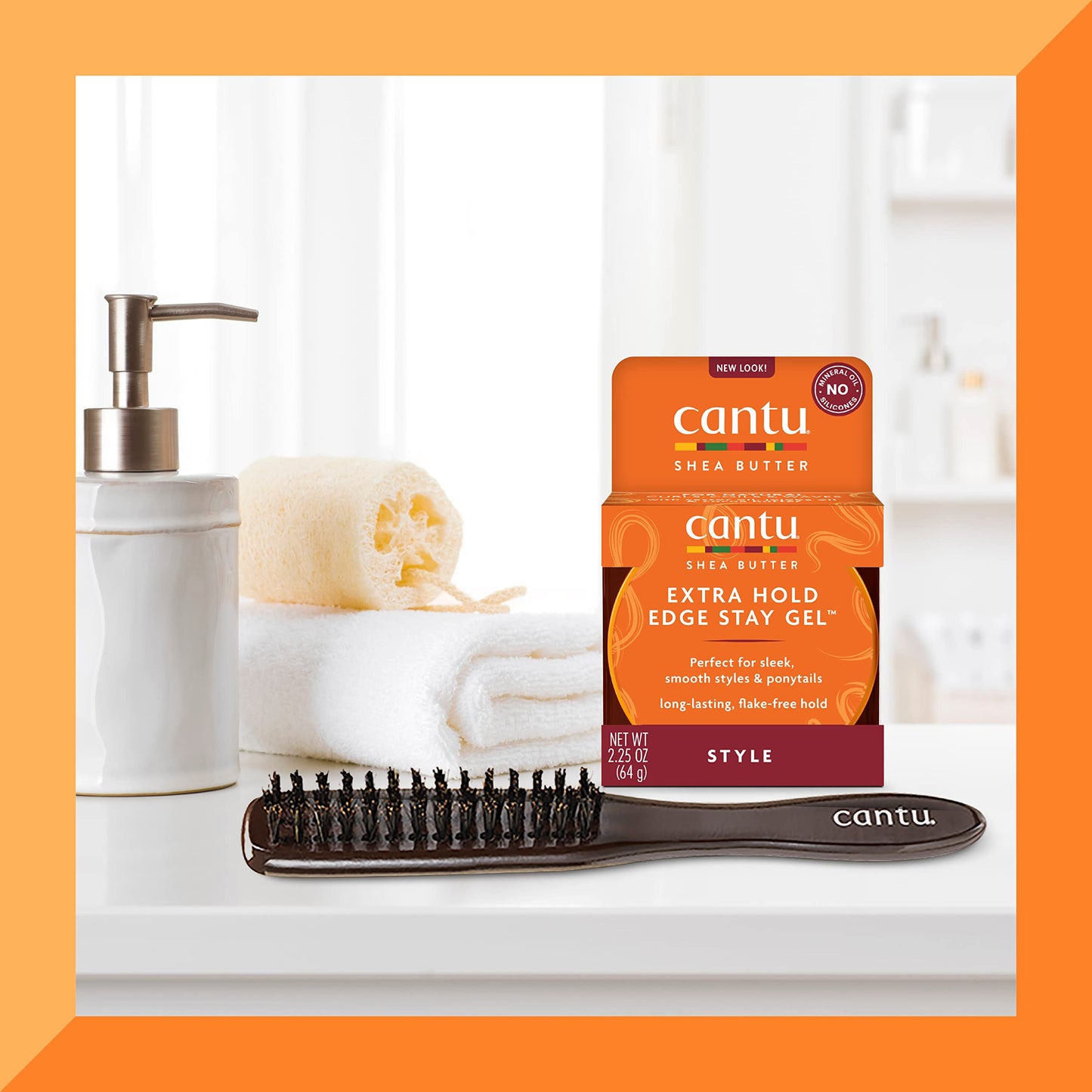 White Smoke Cantu Hair Accessories Updo Natural Bristle Brush