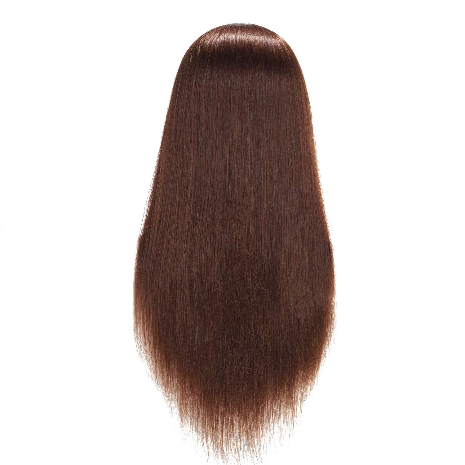 White Smoke Hairingrid Mannequin Head 24"-26"100% Human Hair Hairdresser Cosmetology Mannequin Manikin Training Head Hair and Free Clamp Holder (R71906LB0418H)