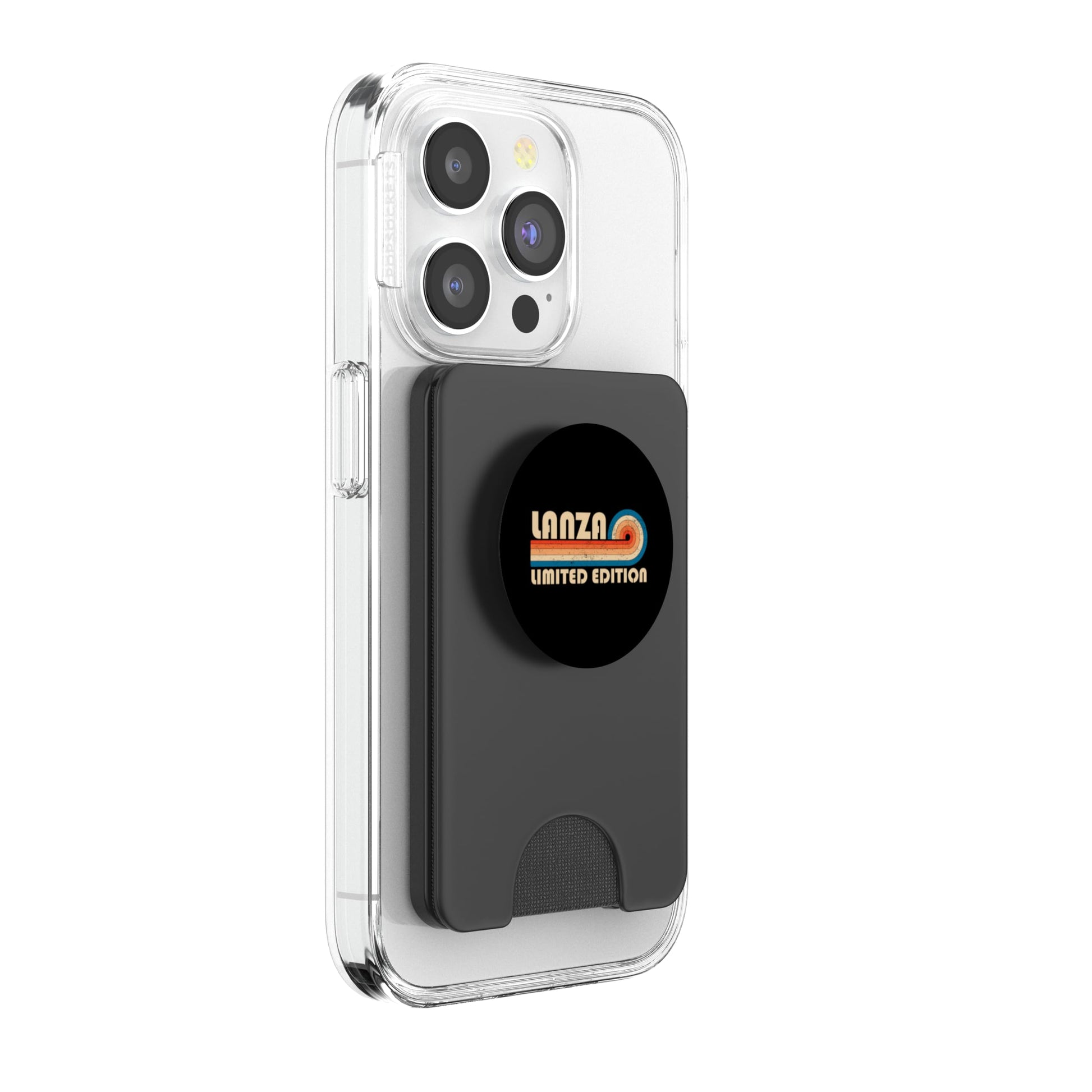 Lavender Lanza Retro 70s 80s Sunset Stripe PopSockets PopWallet for MagSafe