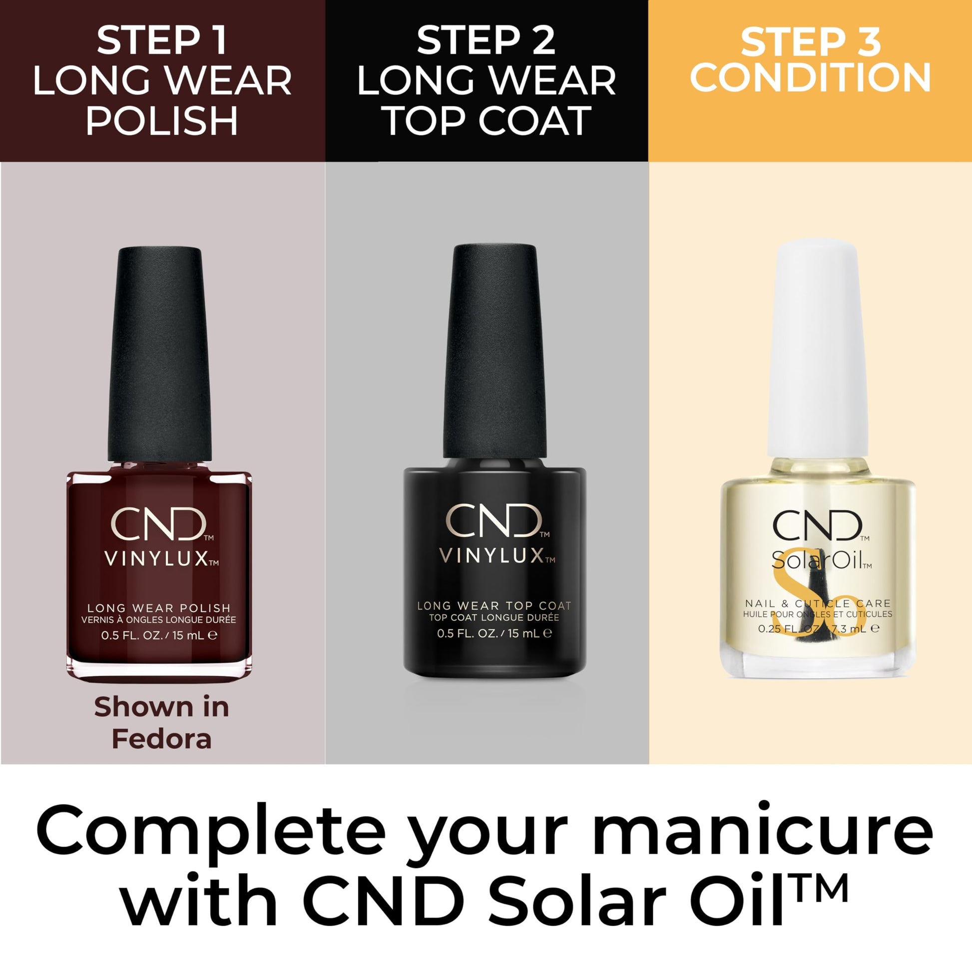 Gray CND Vinylux Longwear Brown Nail Polish, Gel-like Shine & Chip Resistant Color, Arrowhead, 0.5 fl. oz