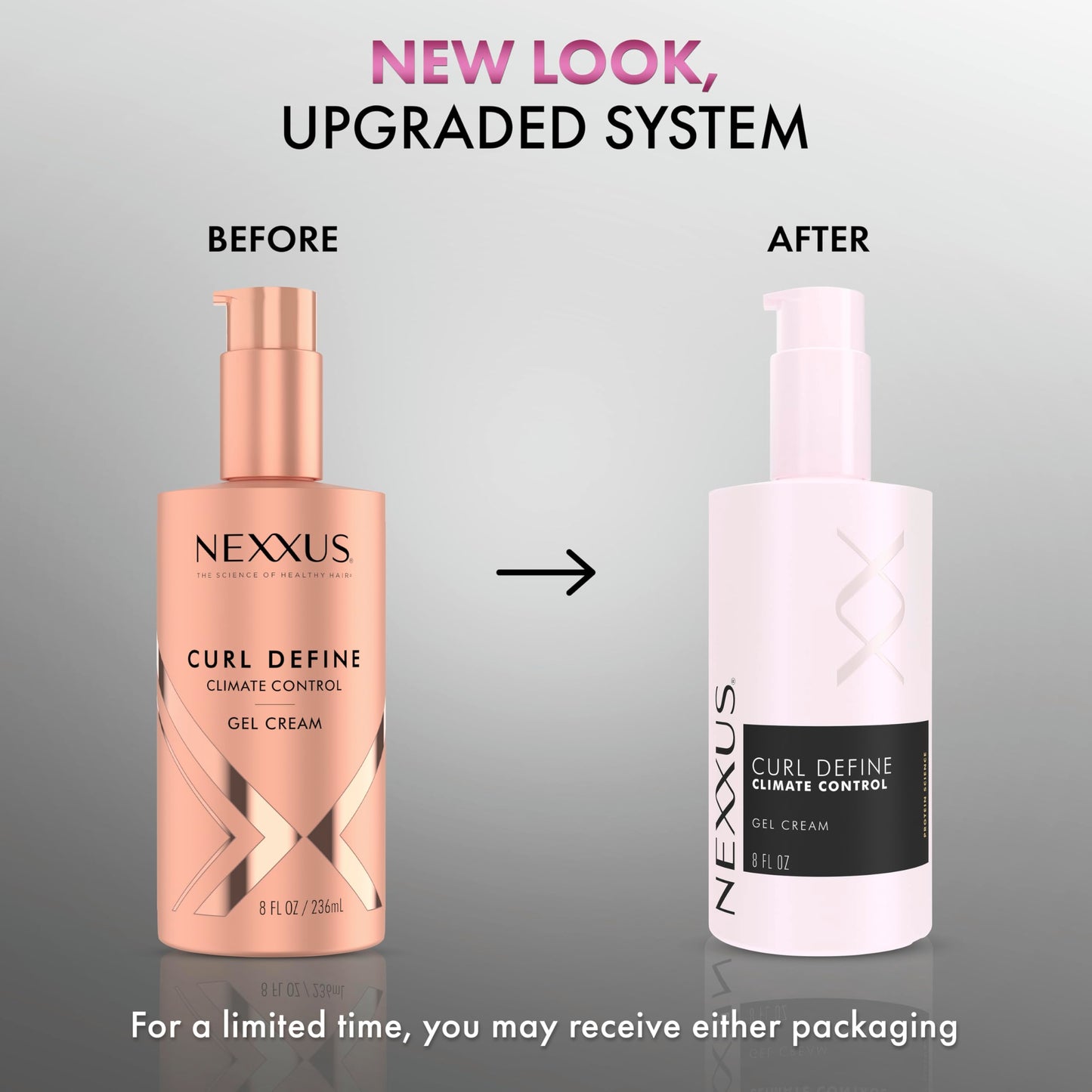 Light Gray Nexxus Styling Curl Define Curl Cream Climate Control Gel Cream Hair Cream Powered by Styleprotect Technology 8 oz