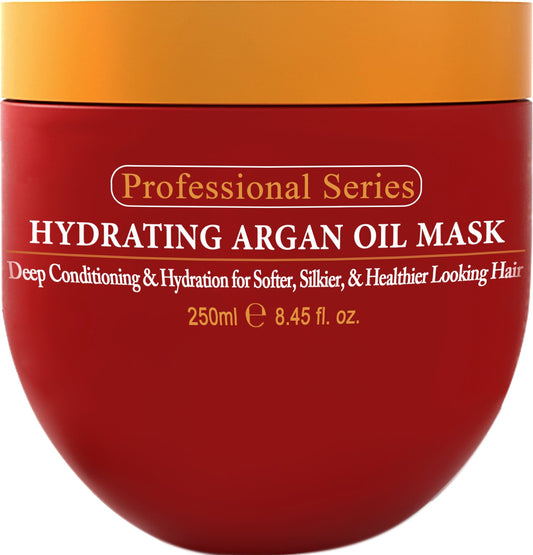 Brown Arvazallia Hydrating Argan Oil Hair Mask and Deep Conditioner for Dry or Damaged Hair (8.45 oz Jar)