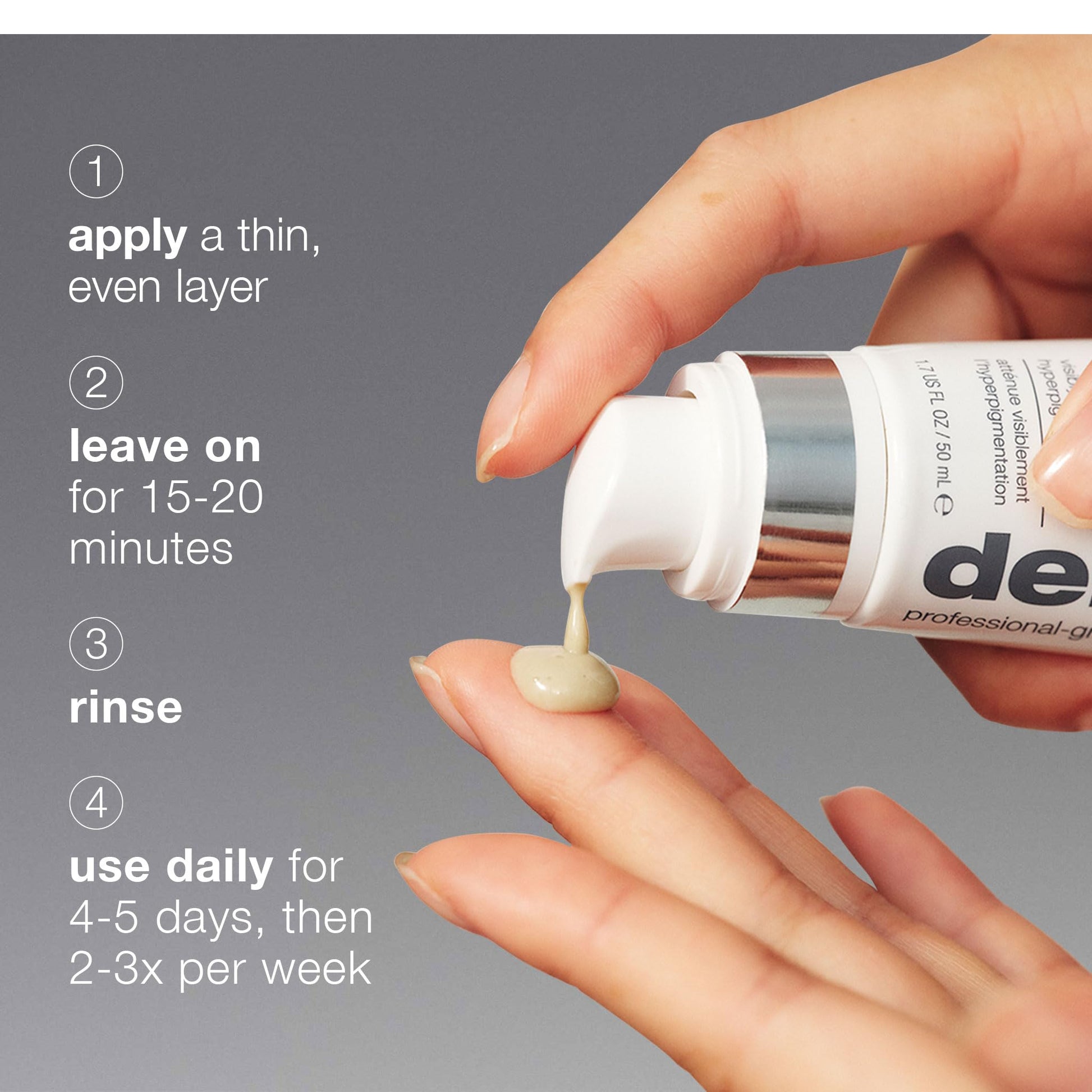 Dim Gray Dermalogica PowerBright Dark Spot Face Peel, Exfoliating Facial Peel with 12% AHA PHA, Improve Dark Spot and Hyperpigmentation for All Skin Types
