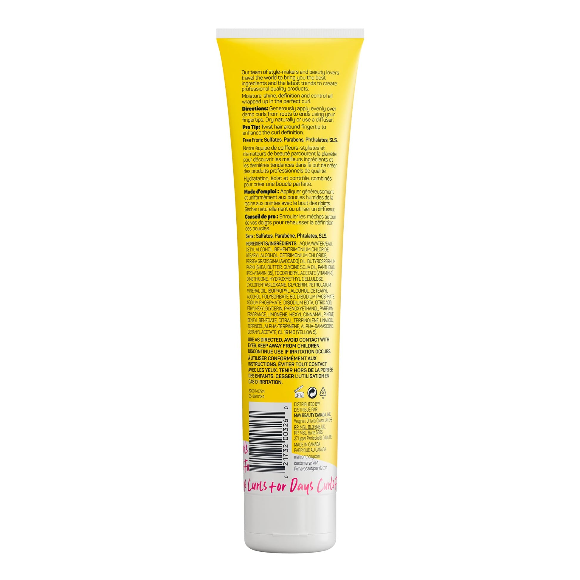 White Smoke Marc Anthony Curl Defining Styling Cream for Curly Hair, Strictly Curls - Moisturizing Hair Defining Cream Softens & Detangles Coarse, Frizzy Curls with Shea Butter - Styling Product Reduces Frizz