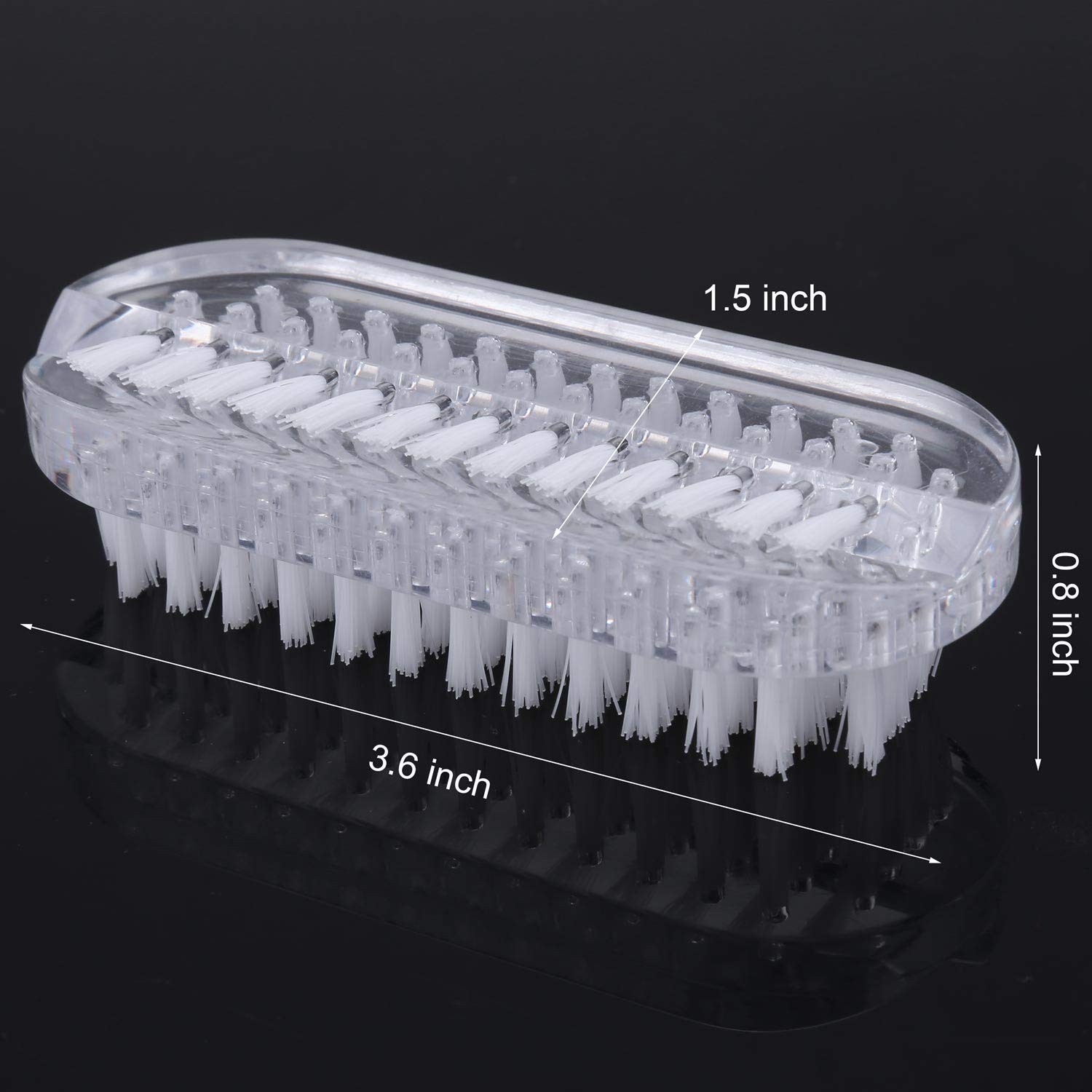 Black Cleaning Nail Brush Handle Scrubbing Brushes (Plastic Brush-4 Pcs)
