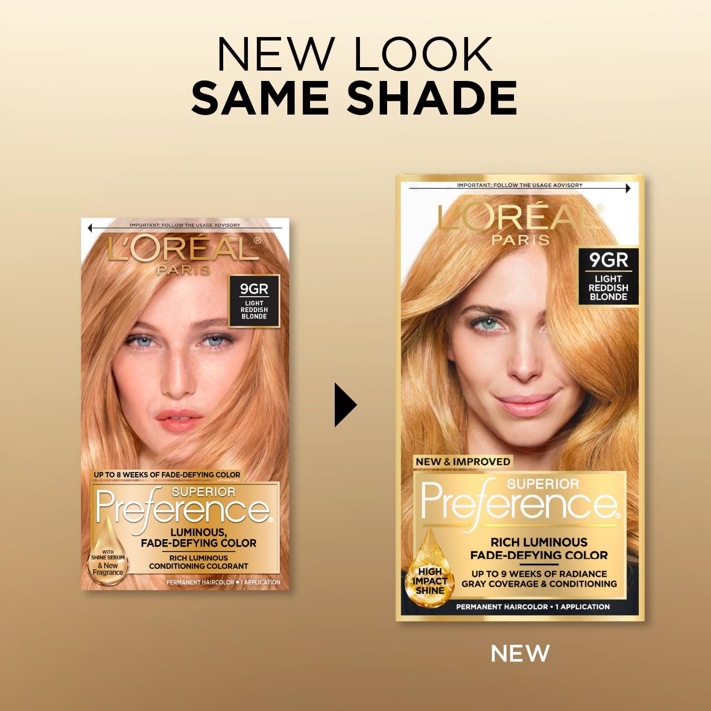 Wheat L'Oreal Superior Preference - 9GR Light Reddish Blonde (Warmer) 1 Each (Pack of 3)