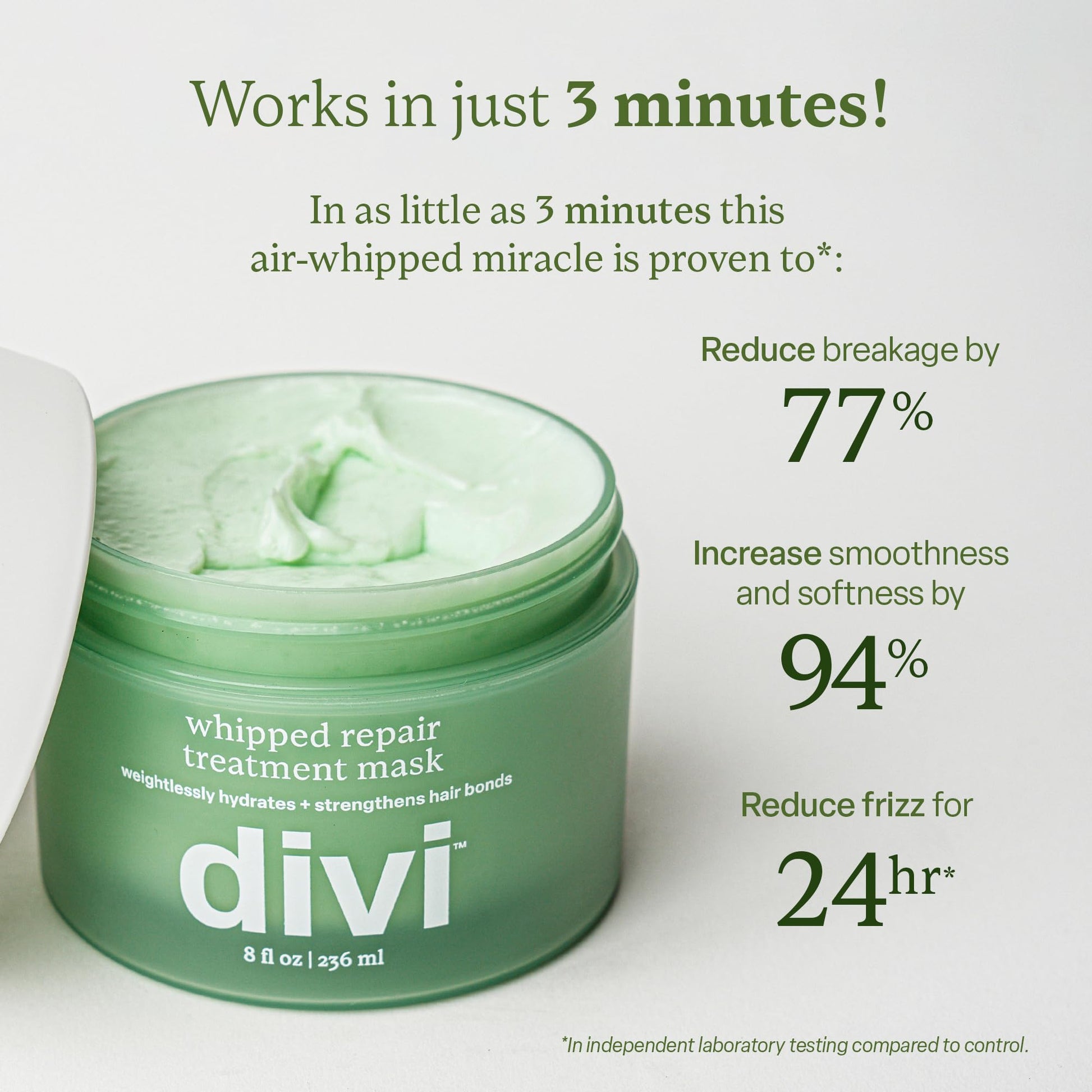 Lavender Divi Whipped Repair Hair Treatment Mask – Deep Conditioning Hair Mask for Dry, Damaged, and Color-Treated Hair - 8 Fl Oz