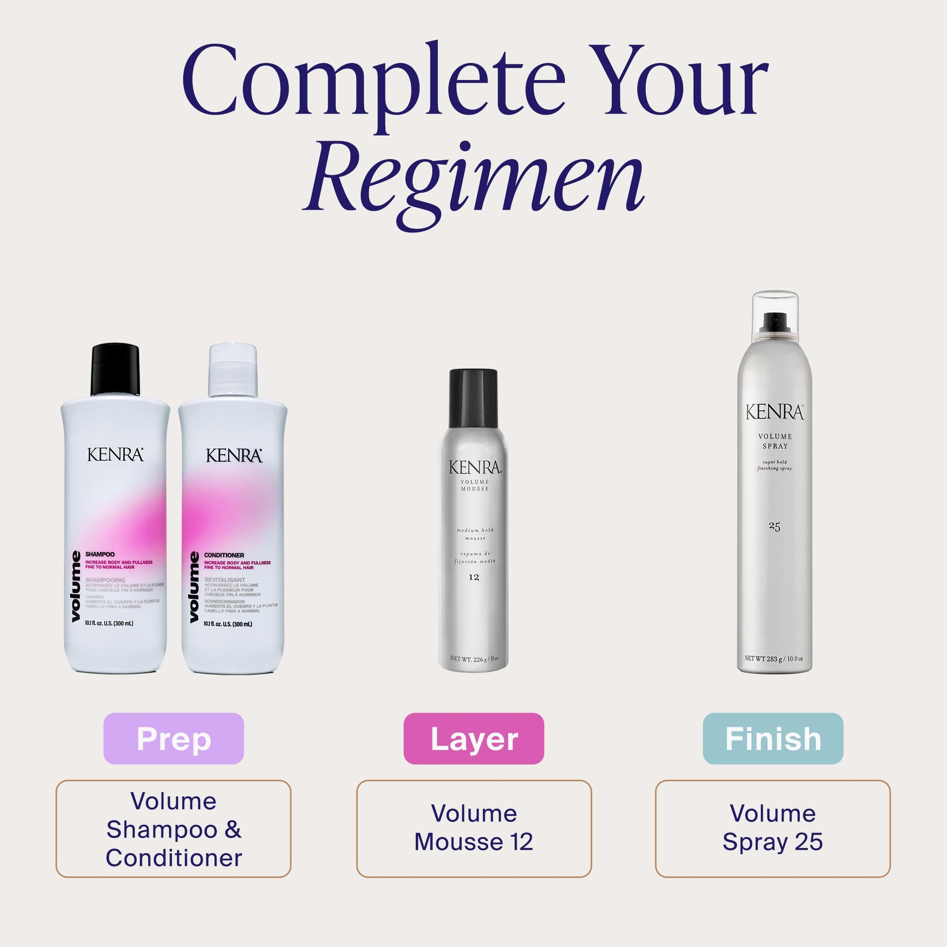 Lavender Kenra Volume Mousse 12 | Medium Hold Mousse | All Hair Types | 8 oz